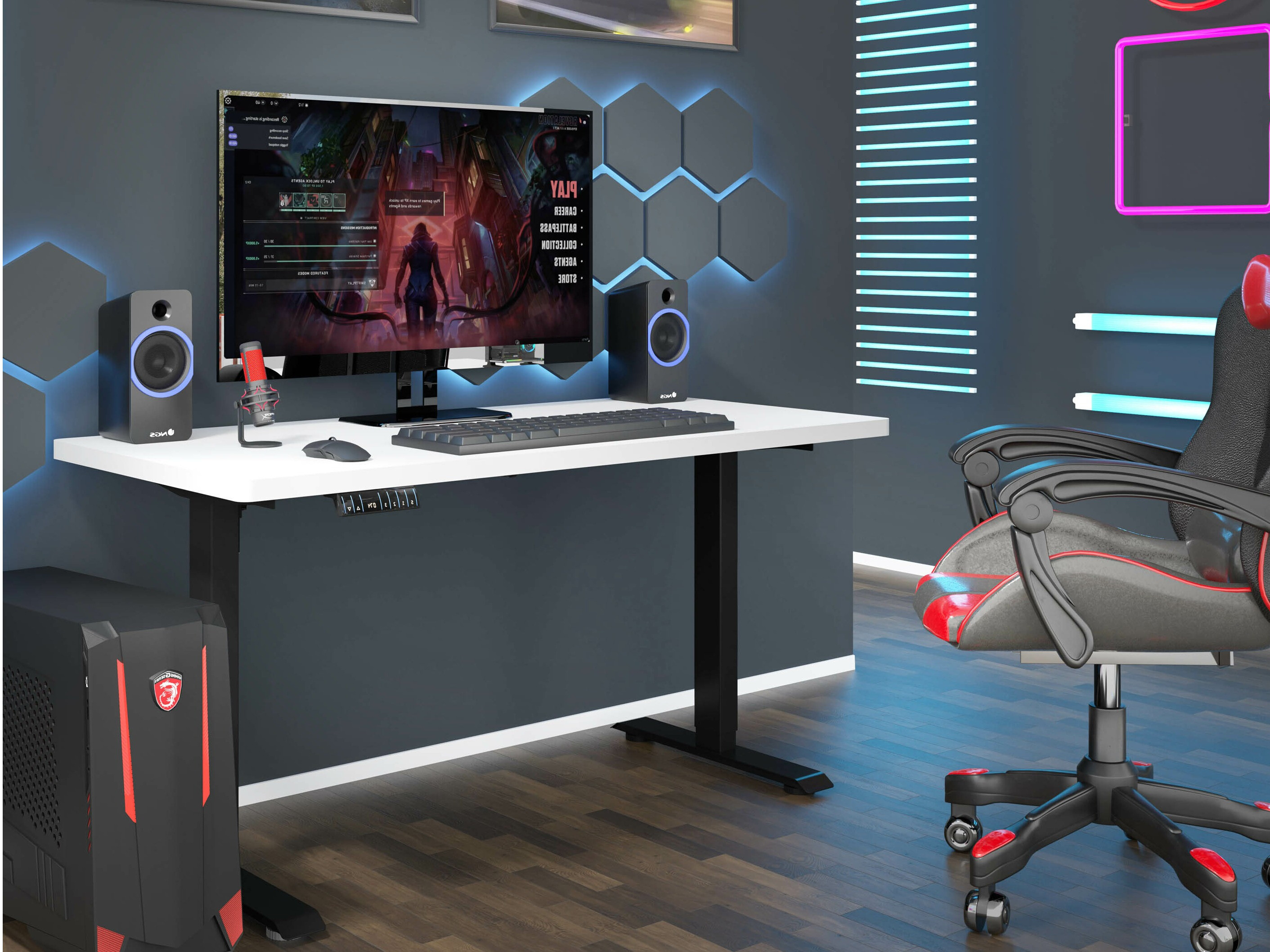 Sto sa podesivom visinom Buffalo 184 (Crno)