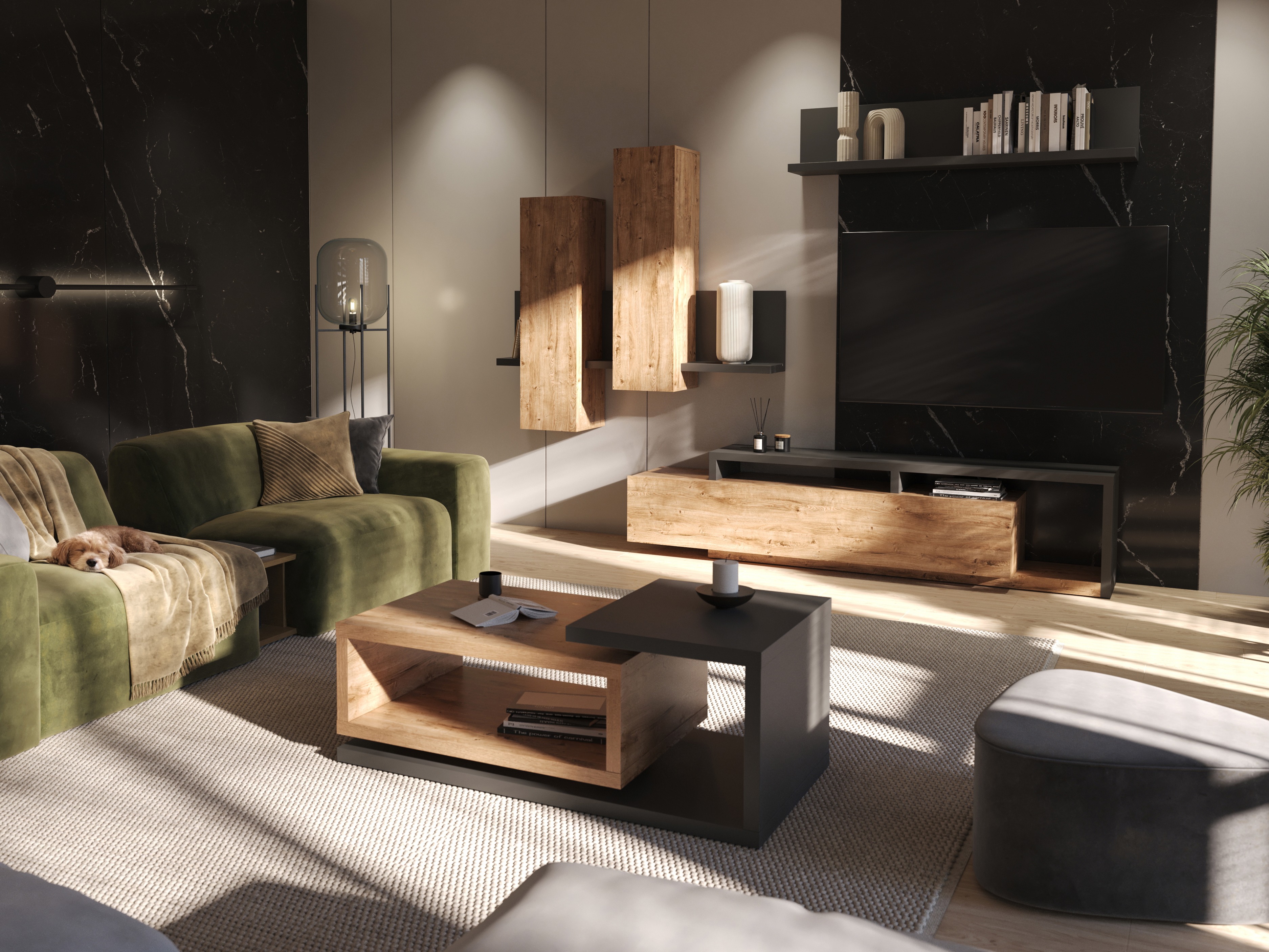 Zidna polica Lutiva 102 (Antricit (ugalj))