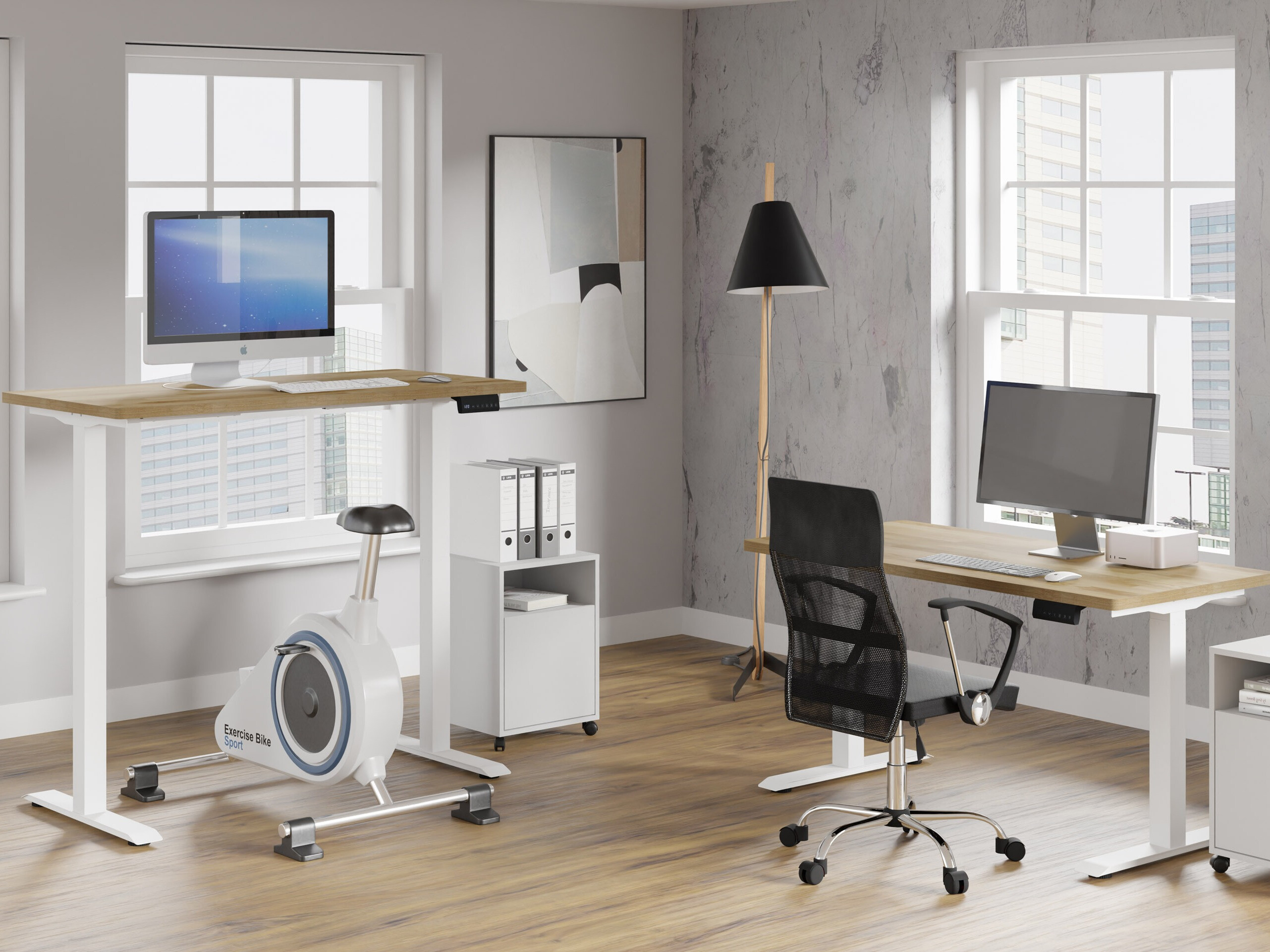 Sto sa podesivom visinom Buffalo 199 (Belo)