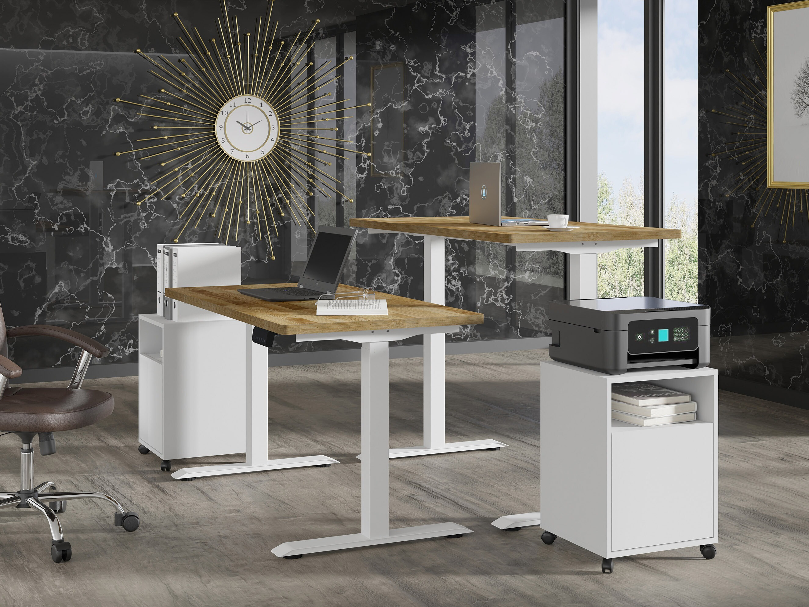 Sto sa podesivom visinom Buffalo 199 (Belo)