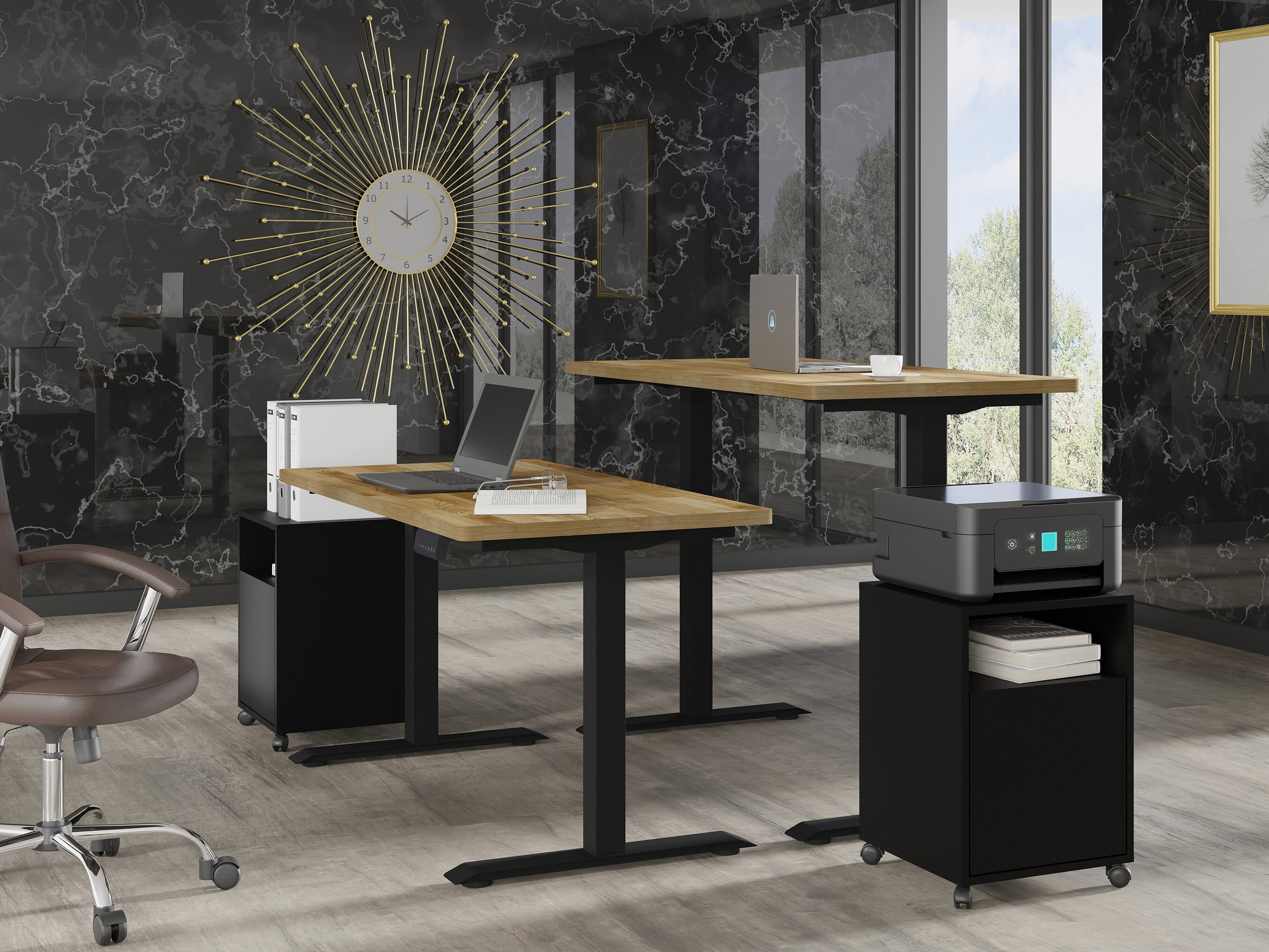 Sto sa podesivom visinom Buffalo 199 (Crno)