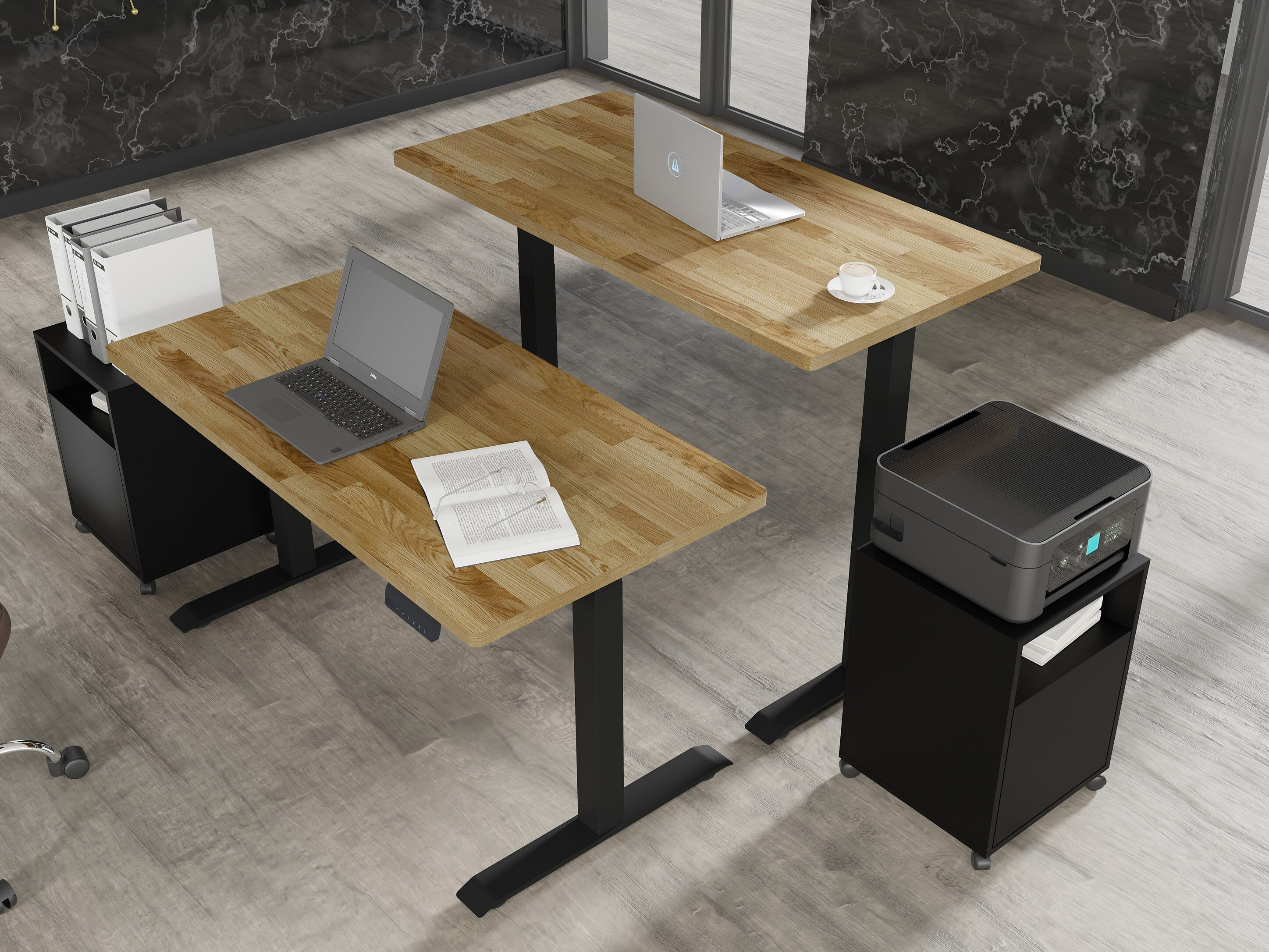 Sto sa podesivom visinom Buffalo 199 (Crno)