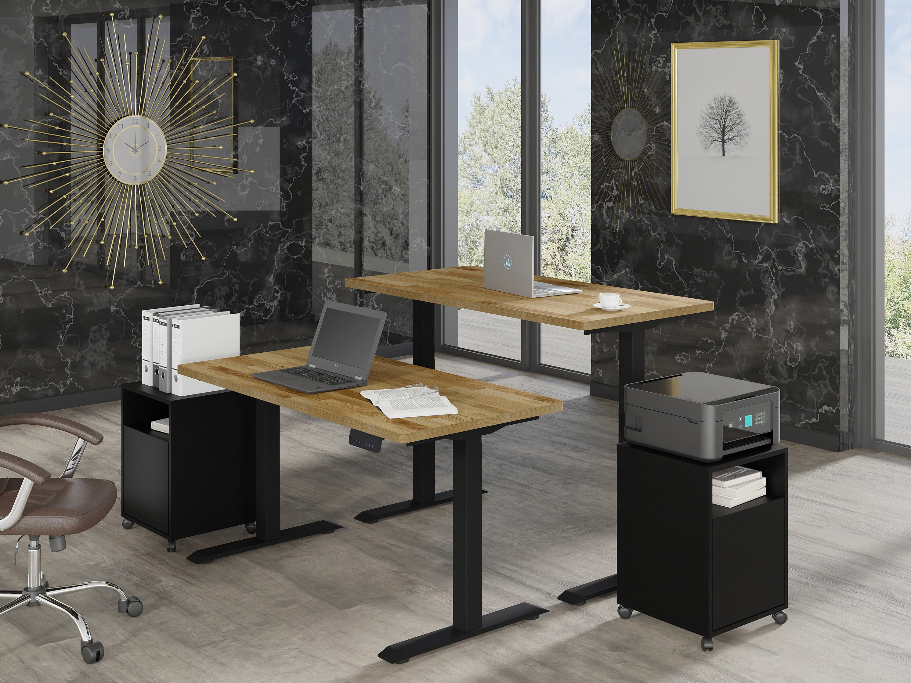 Sto sa podesivom visinom Buffalo 199 (Crno)