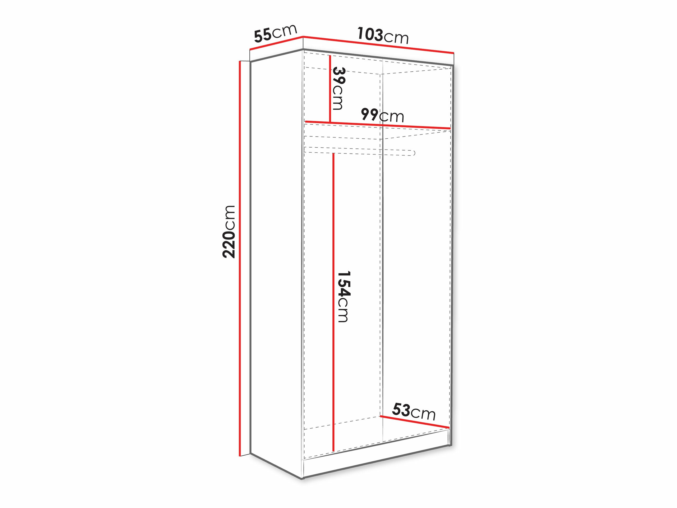 Ormar Lunole 113 (Zanatski hrast + Crno)