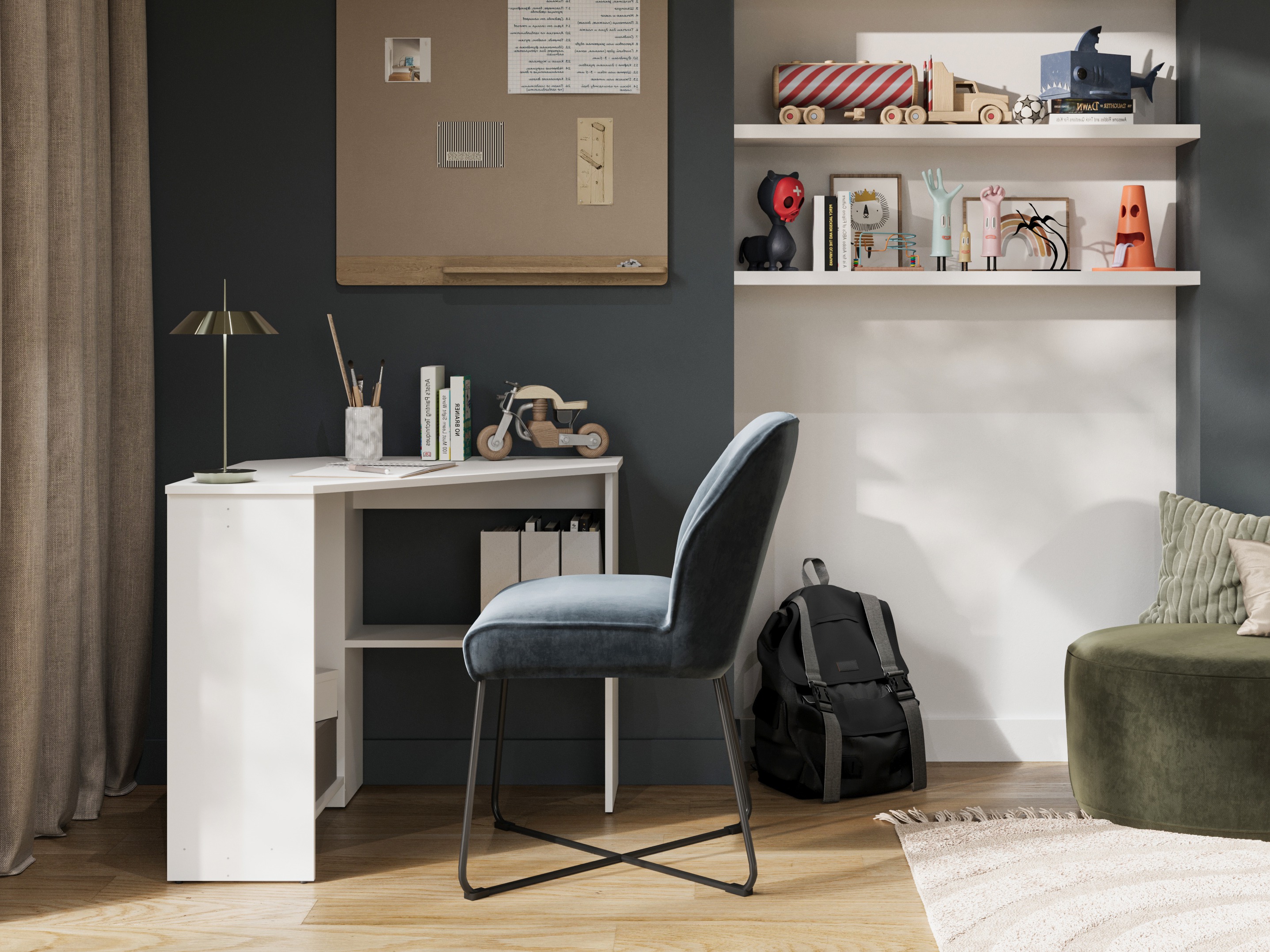 Ugaoni kancelarijski sto Austin 302 (Belo)