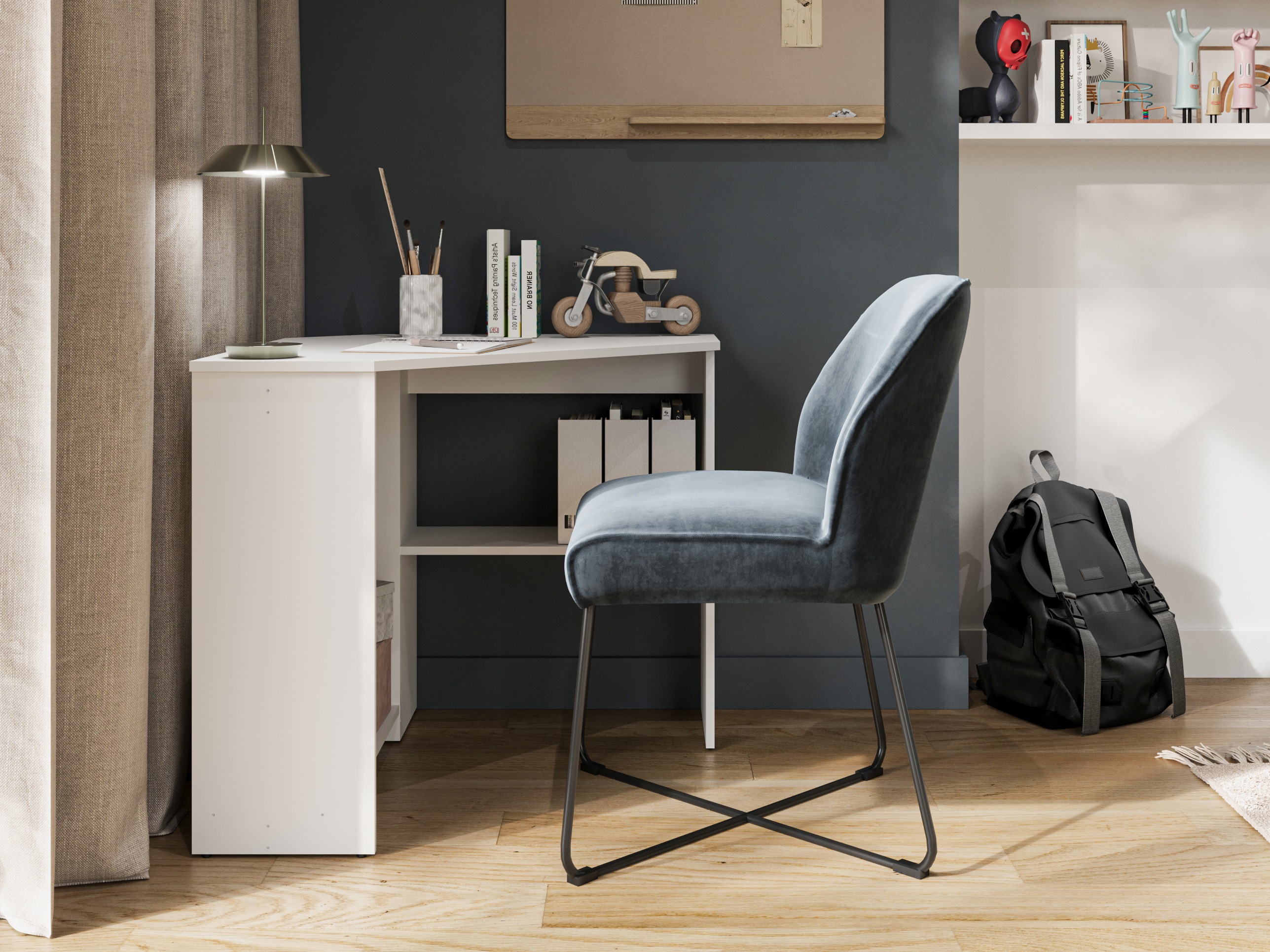 Ugaoni kancelarijski sto Austin 302 (Belo)