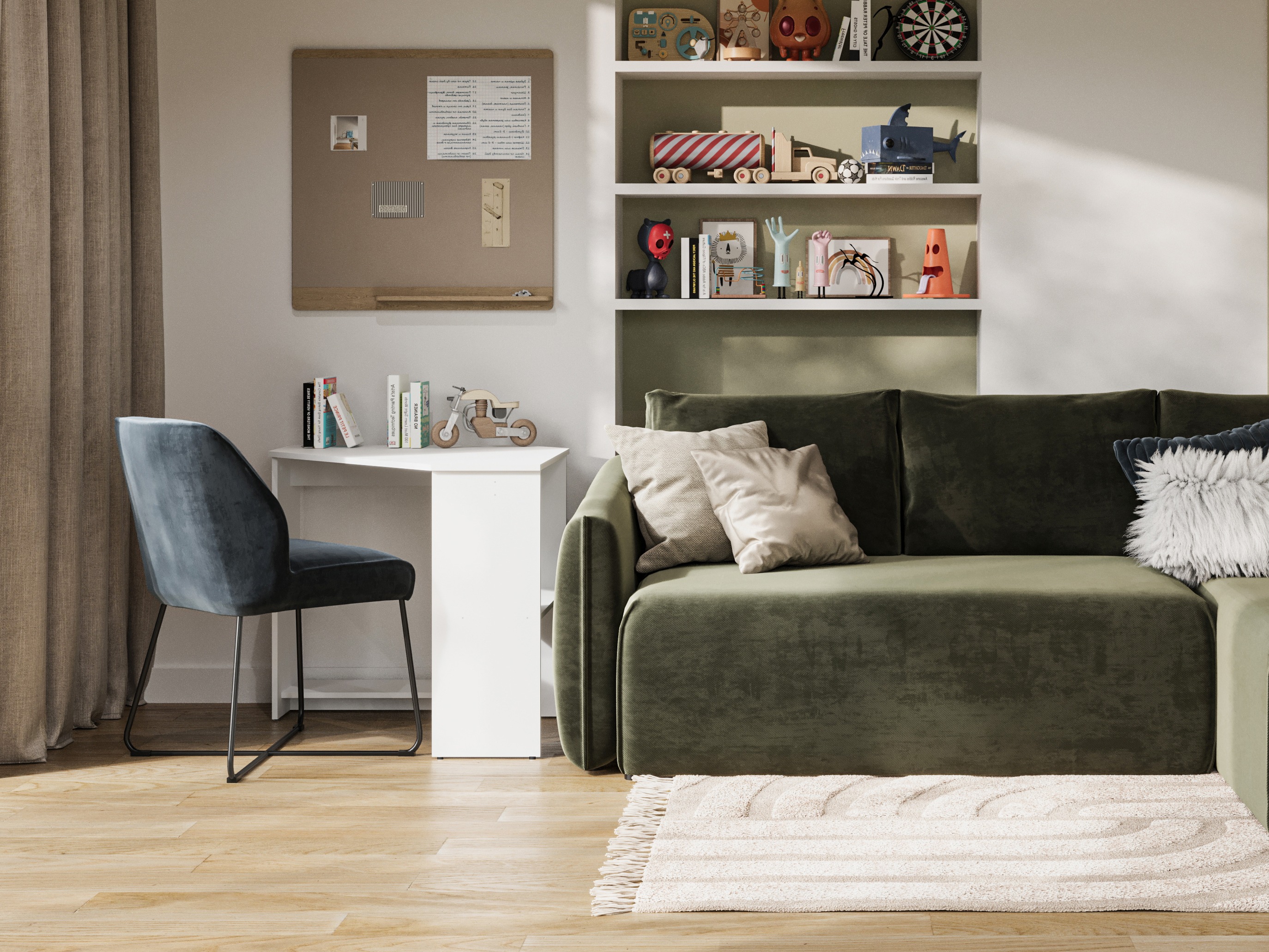 Ugaoni kancelarijski sto Austin 302 (Belo)