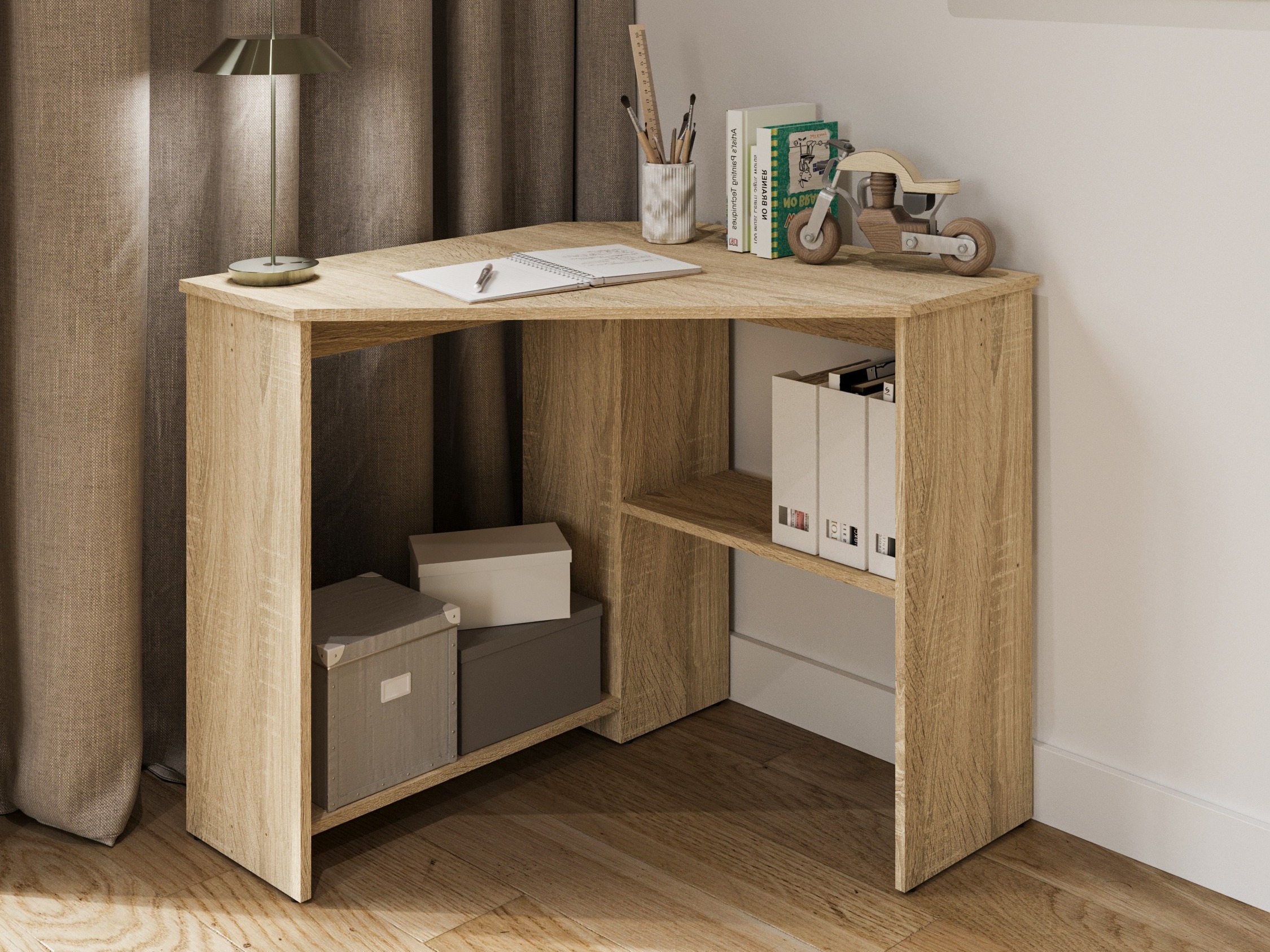 Ugaoni kancelarijski sto Austin 302 (Sonoma hrast)