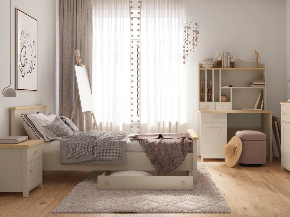 Polica Romelbo 136 (Bež + Hrast)