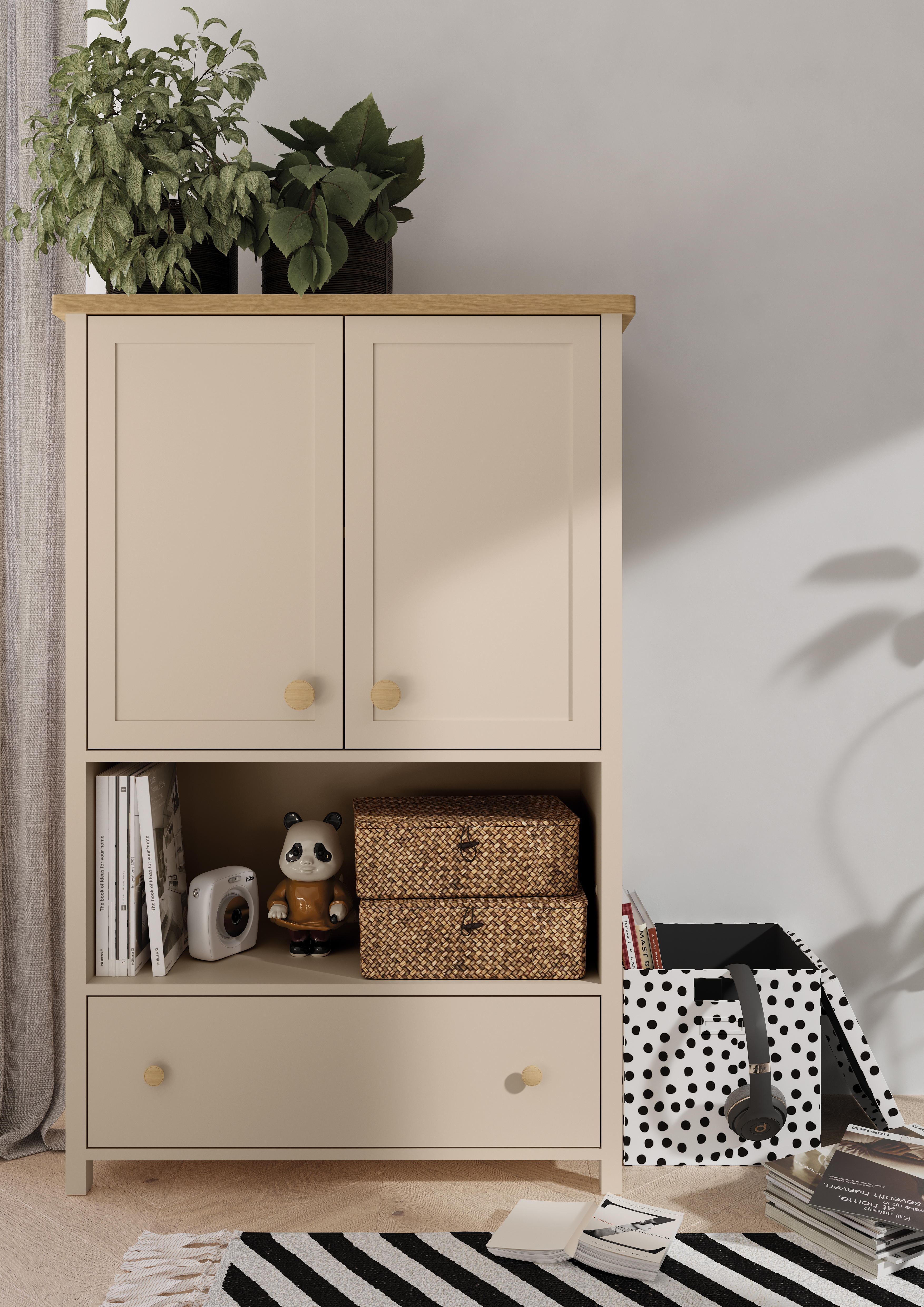 Komoda Romelbo 144 (Bež + Hrast)