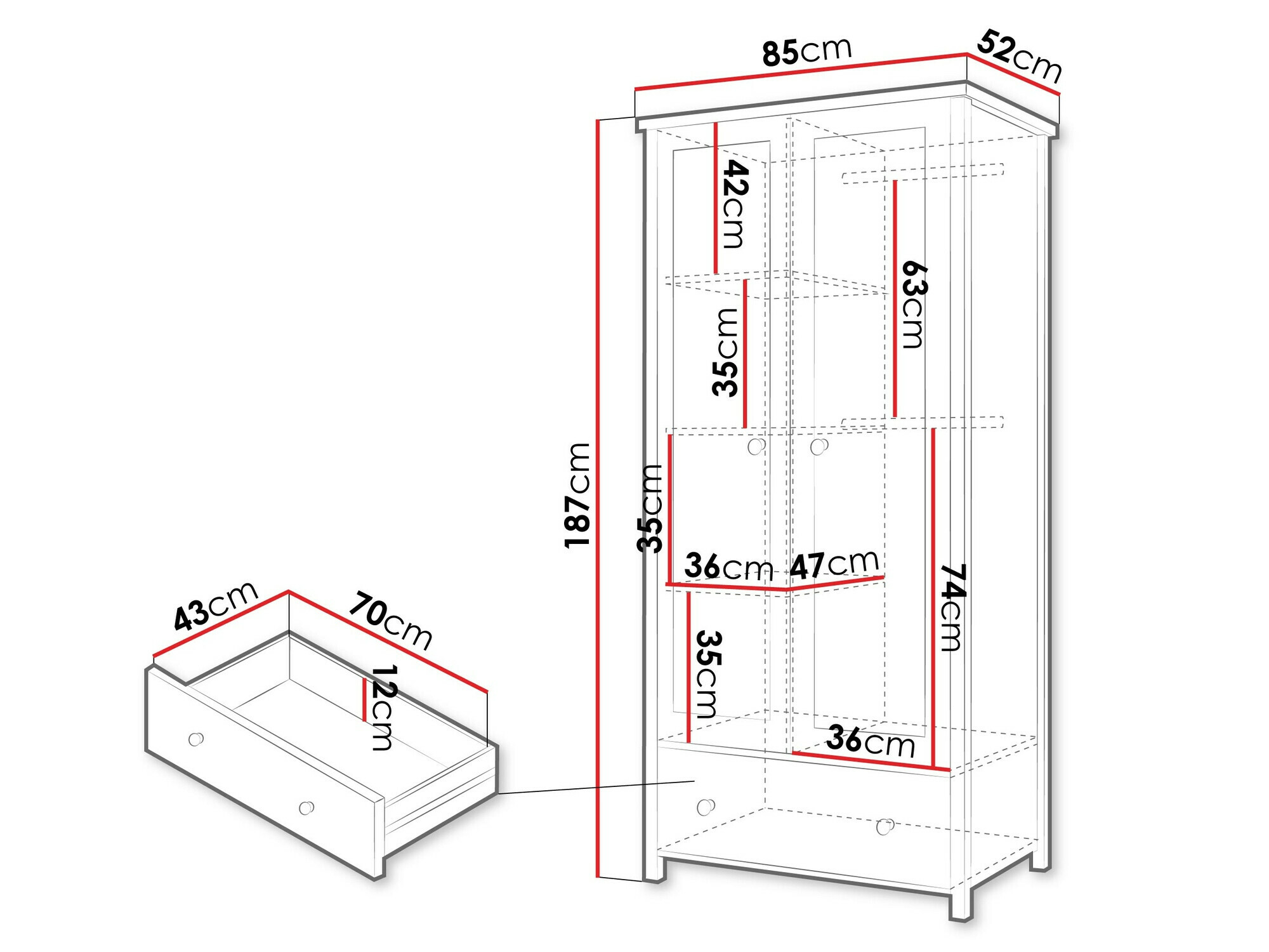 Ormar Romelbo 145 (Bež + Hrast)