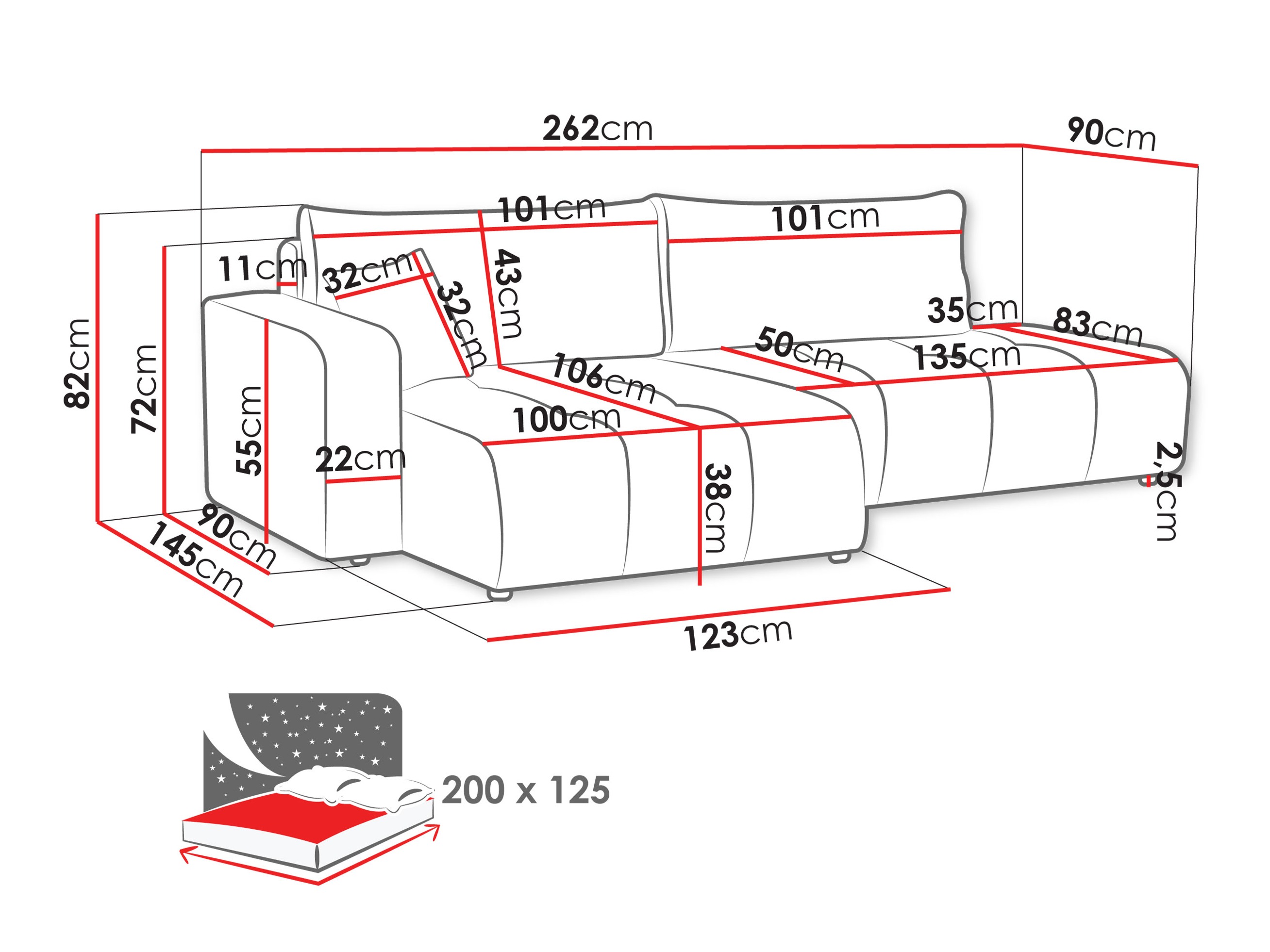 Ugaona sofa Comfivo 471 (Coral 75)