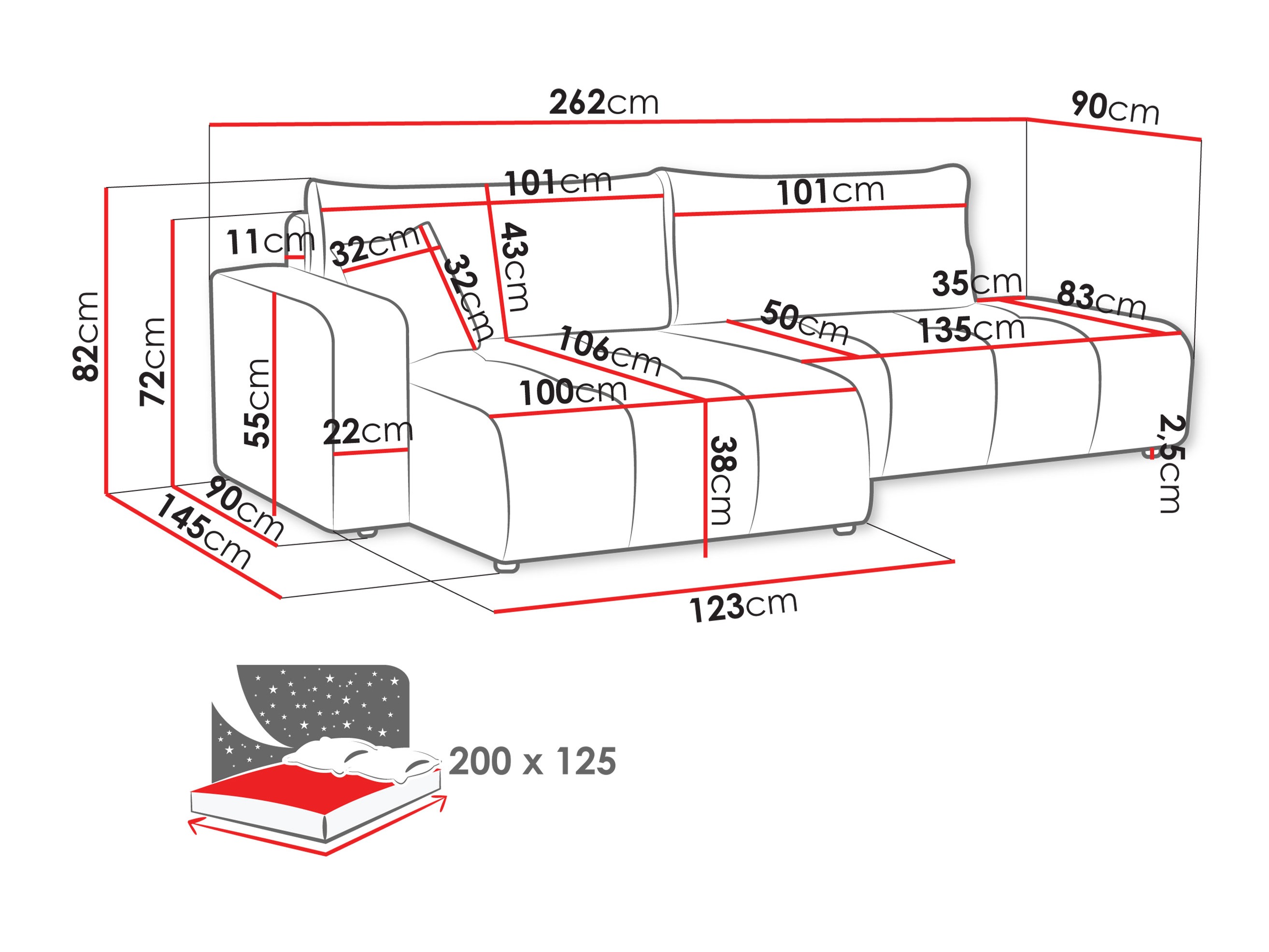 Ugaona sofa Comfivo 471 (Velo 621)