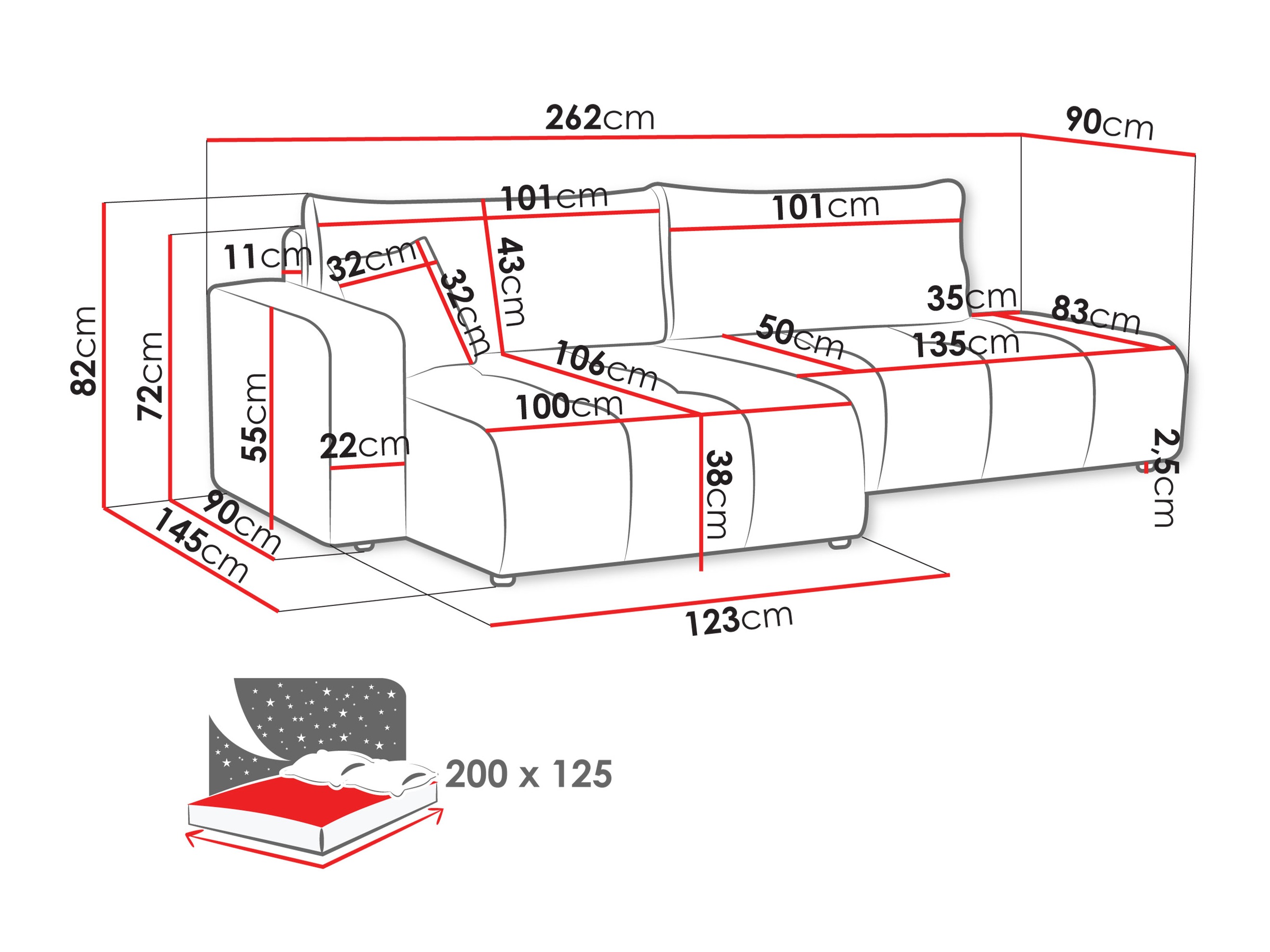 Ugaona sofa Comfivo 471 (Velo 636)