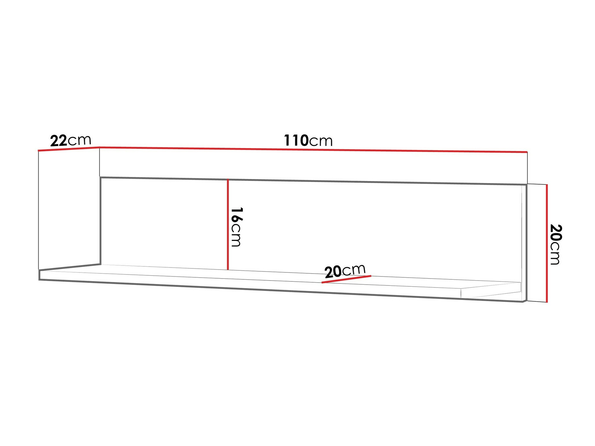 Zidna polica Romelbo 141 (Bež + Hrast)