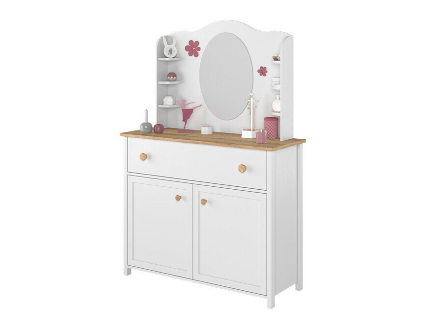 Komoda Romelbo 150 (Belo + Hrast)