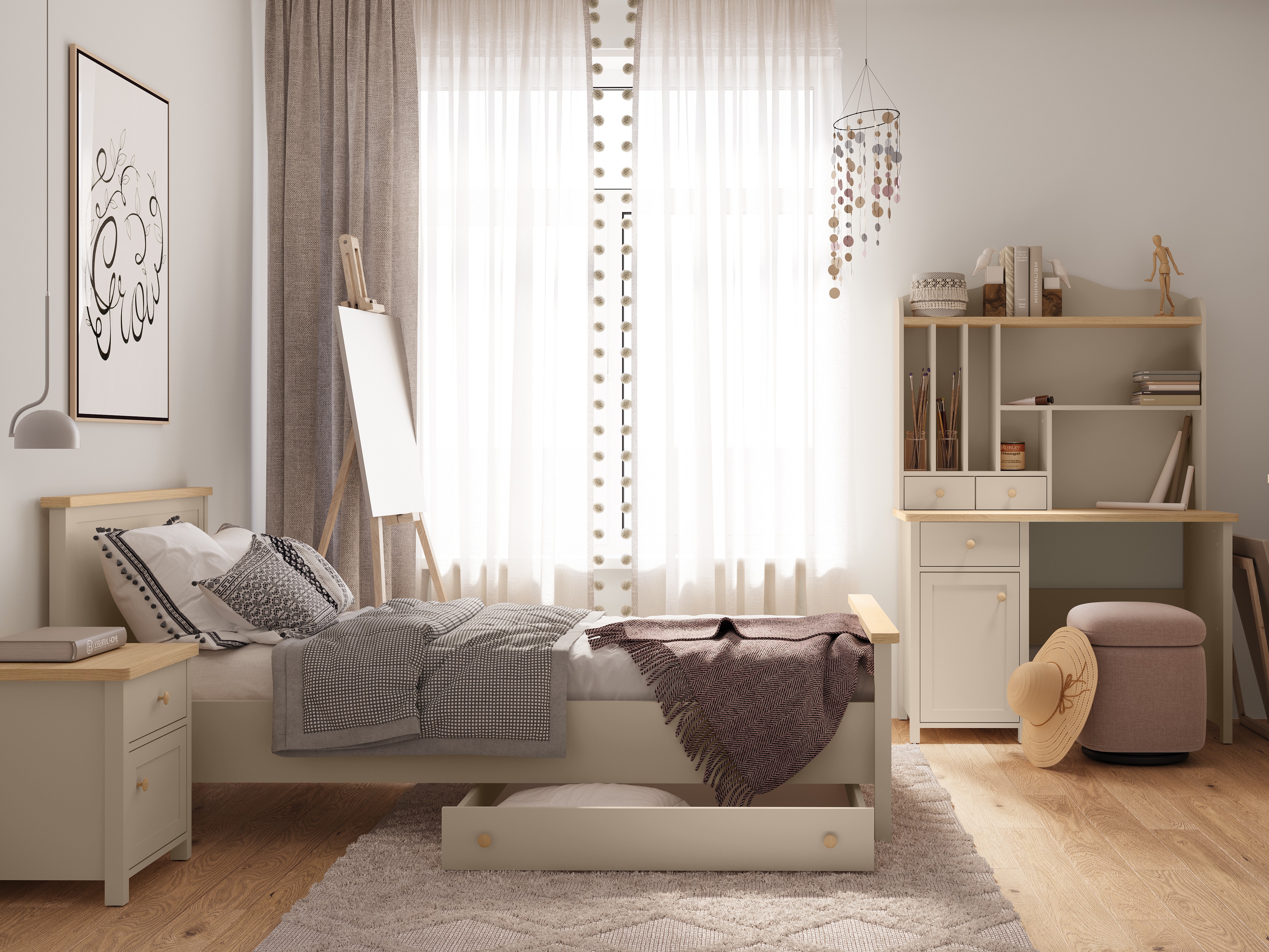 Ladičar Romelbo 147 (Bež)