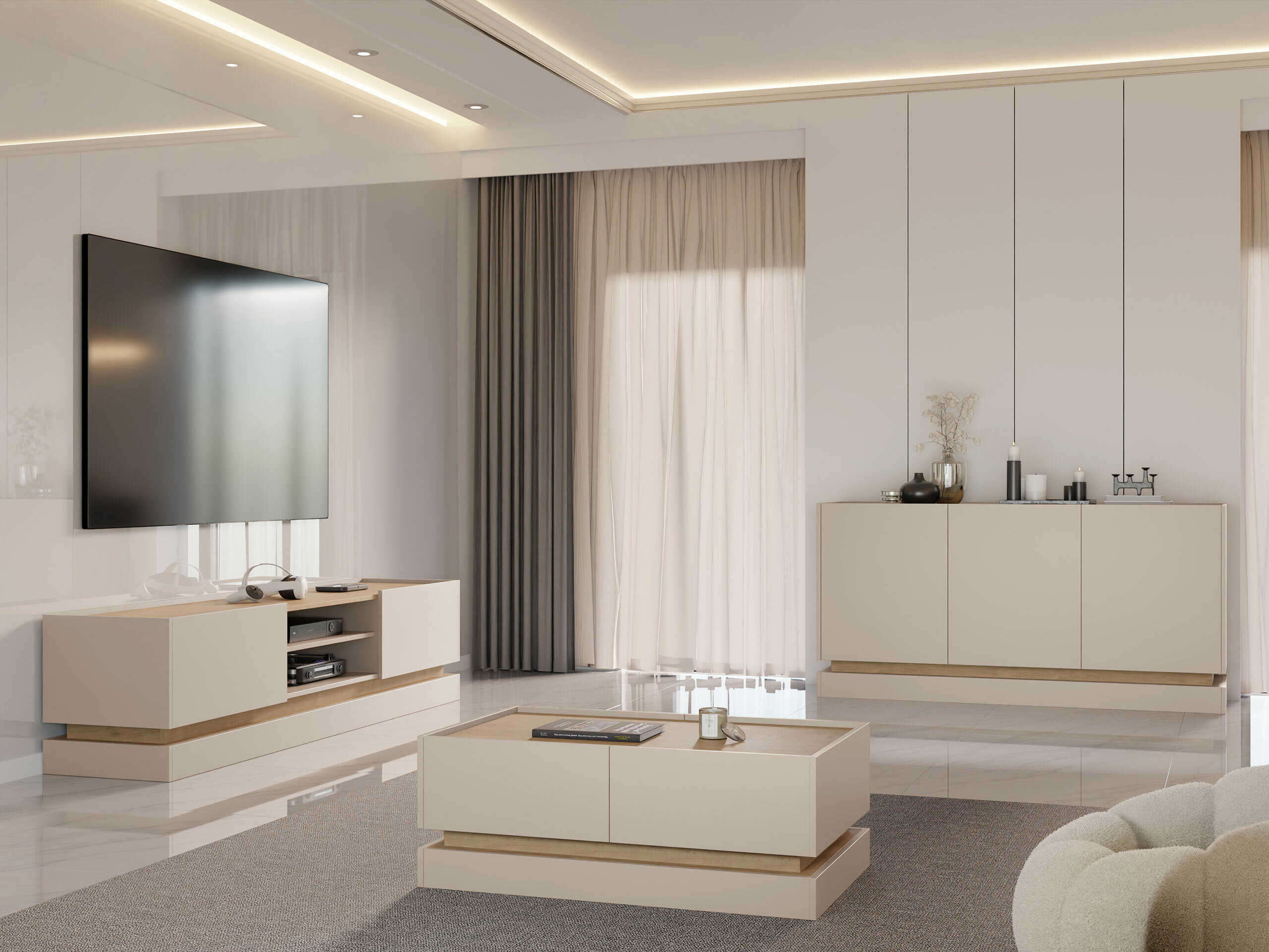 Ormarić Comfivo Tilia I (Svetlo smeđa + Hrast)