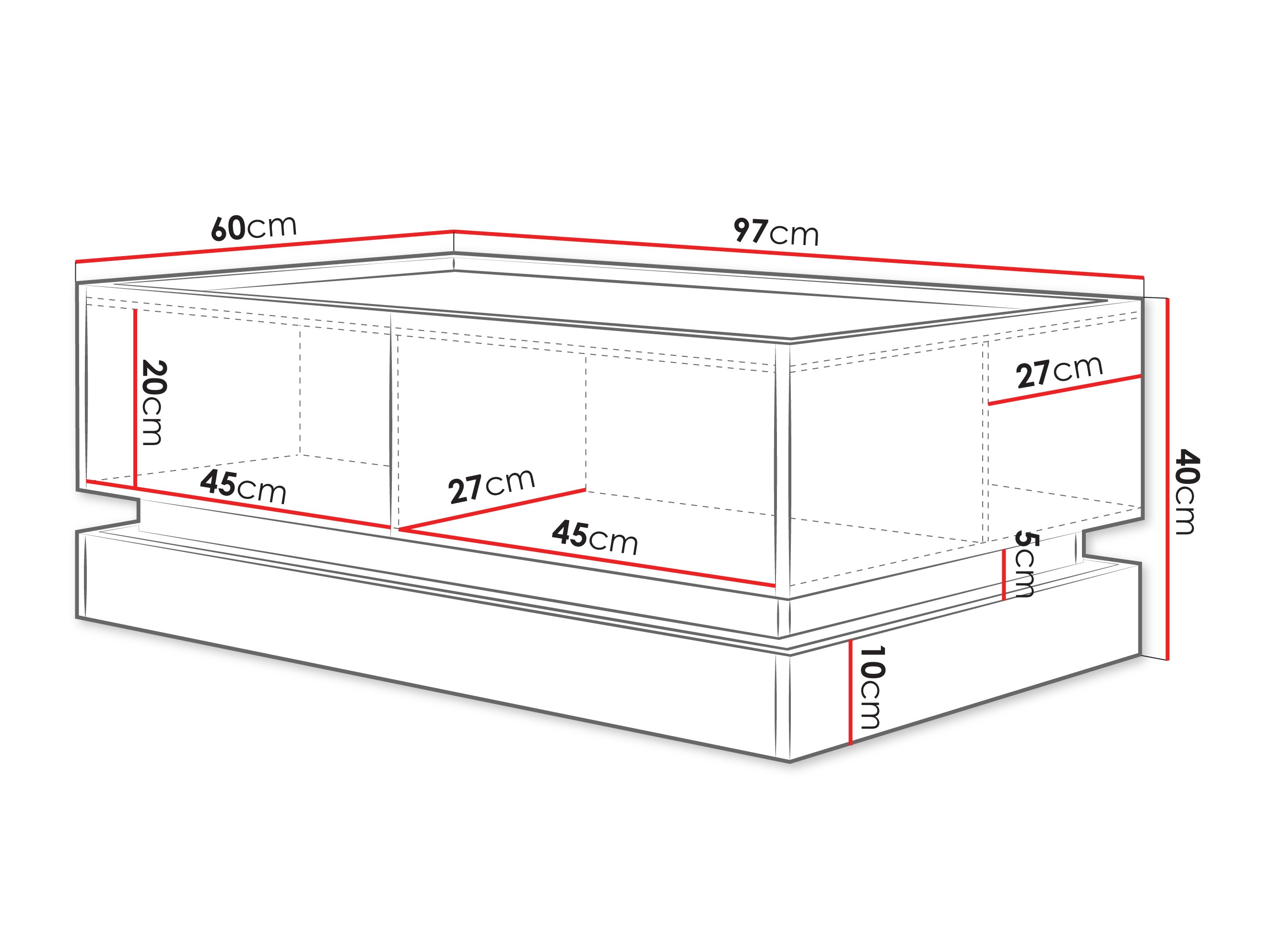 Stočić za kafu Comfivo Dalvenu 103 (Crno + Hrast)