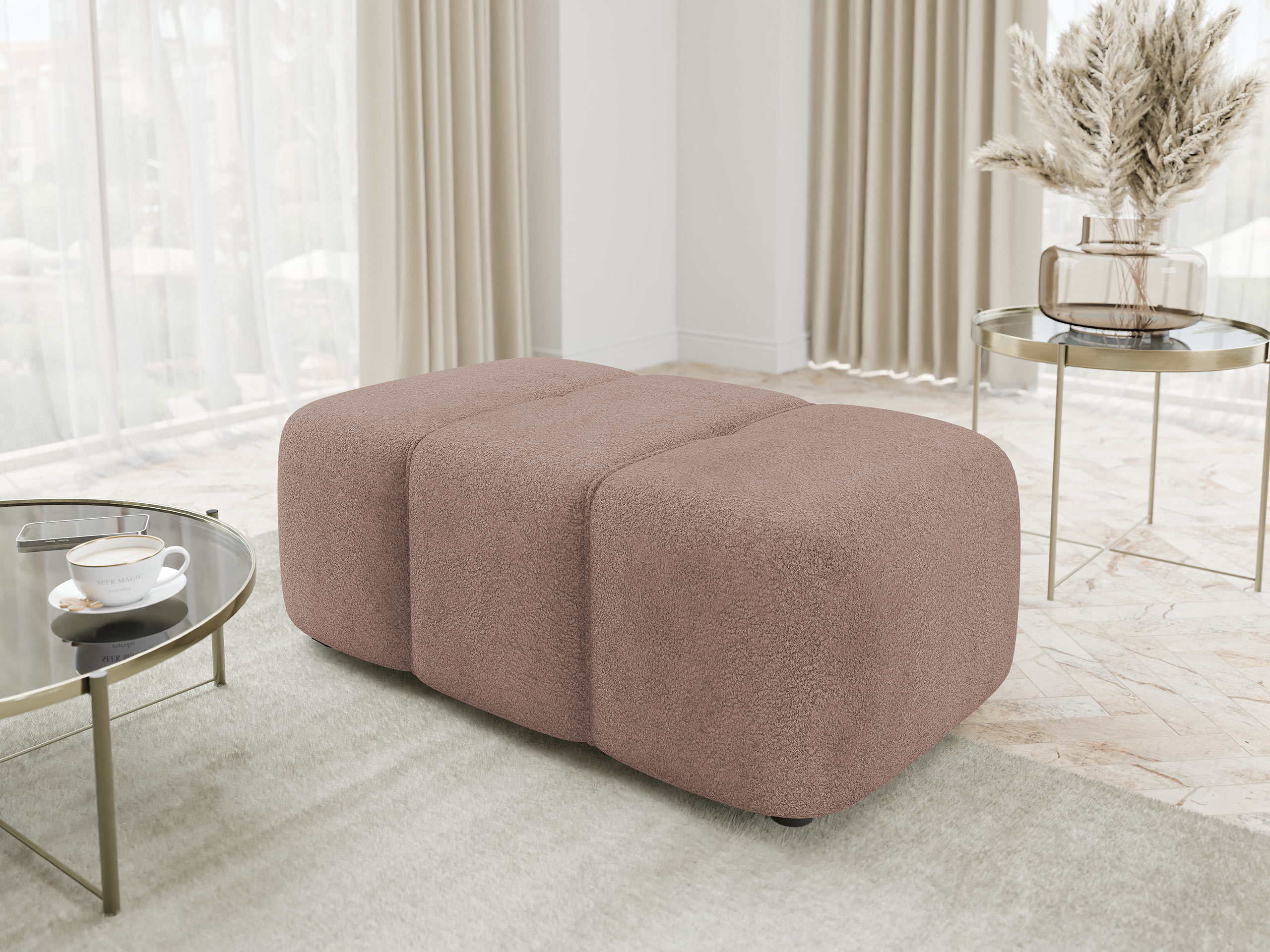 Tapacirana klupa Comfivo 472 (Coral 45)