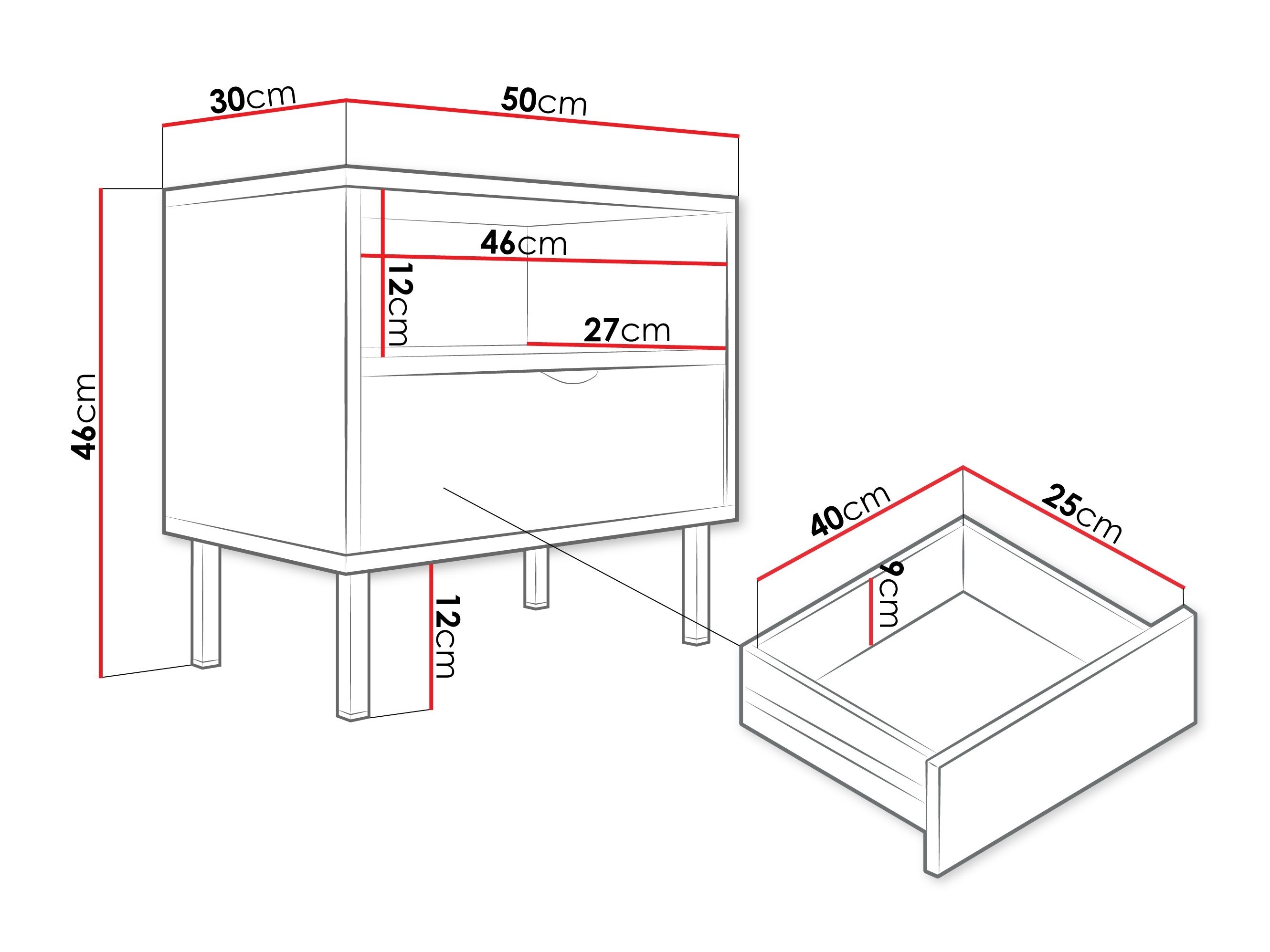 Noćni ormarić Comfivo Elblare 104