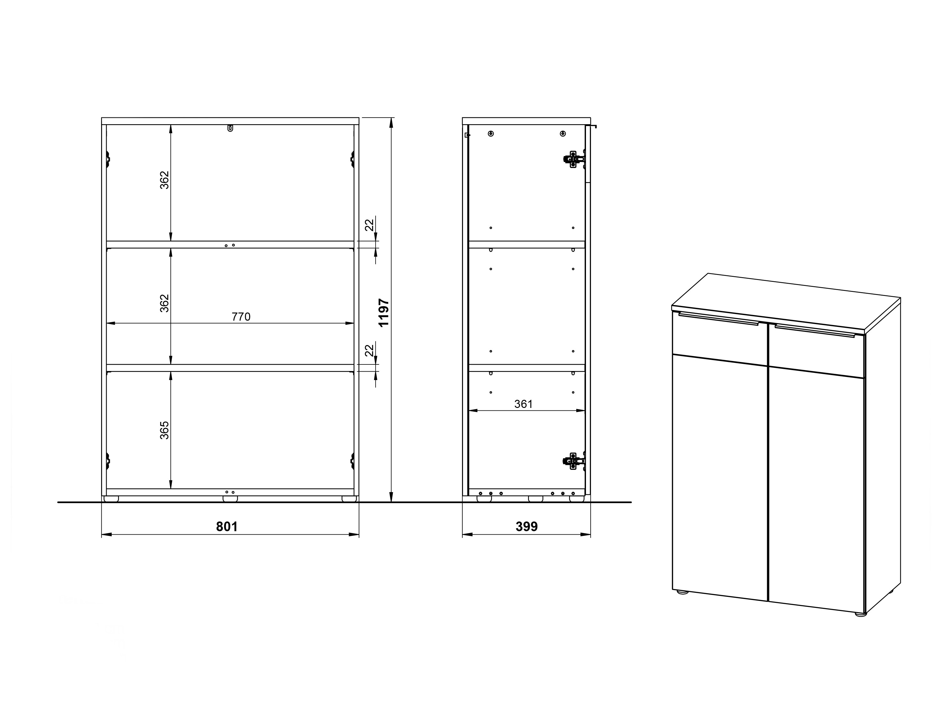 Ormarić Elbcali 102