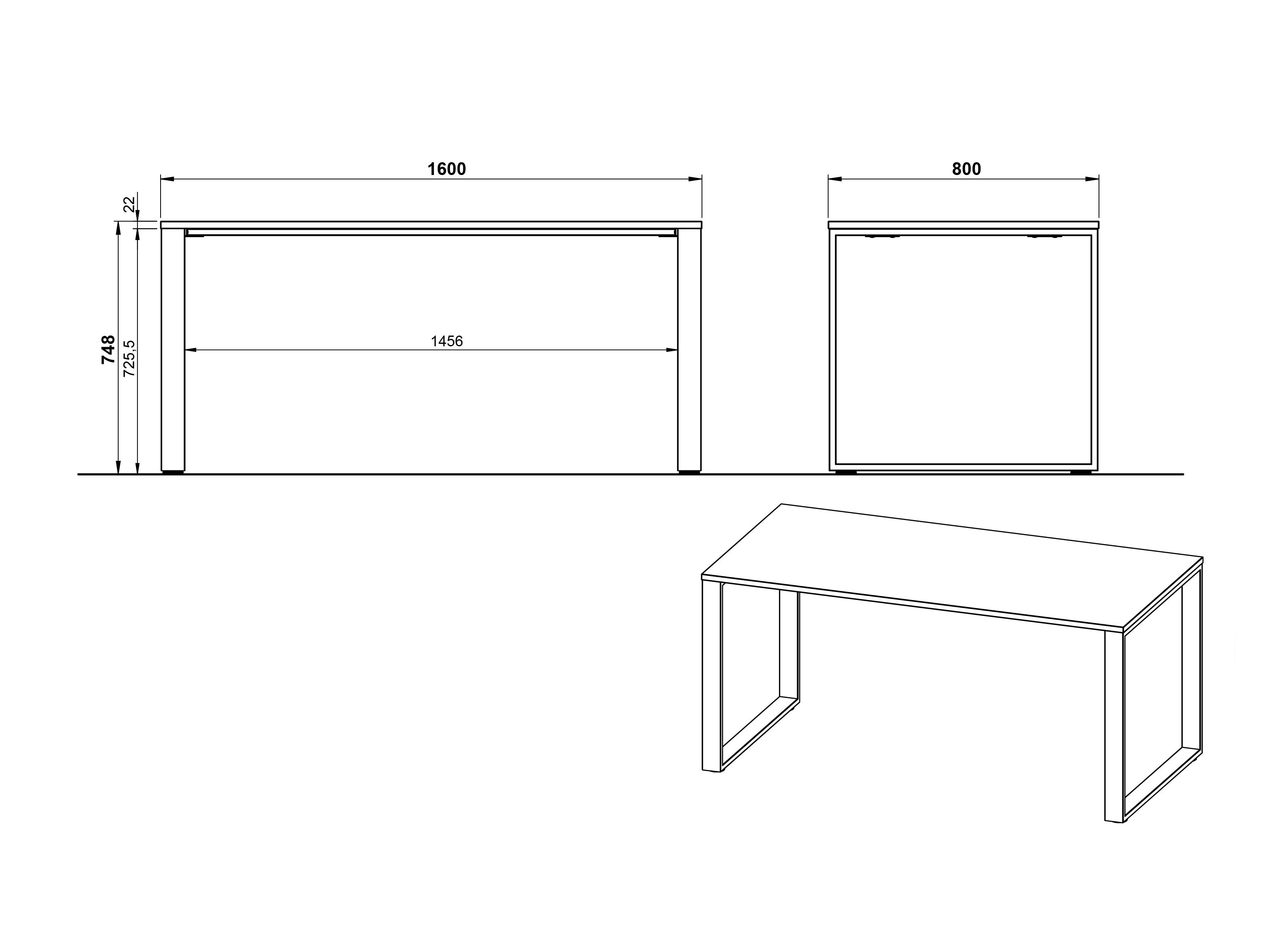 Kancelarijski sto Elbcali 100
