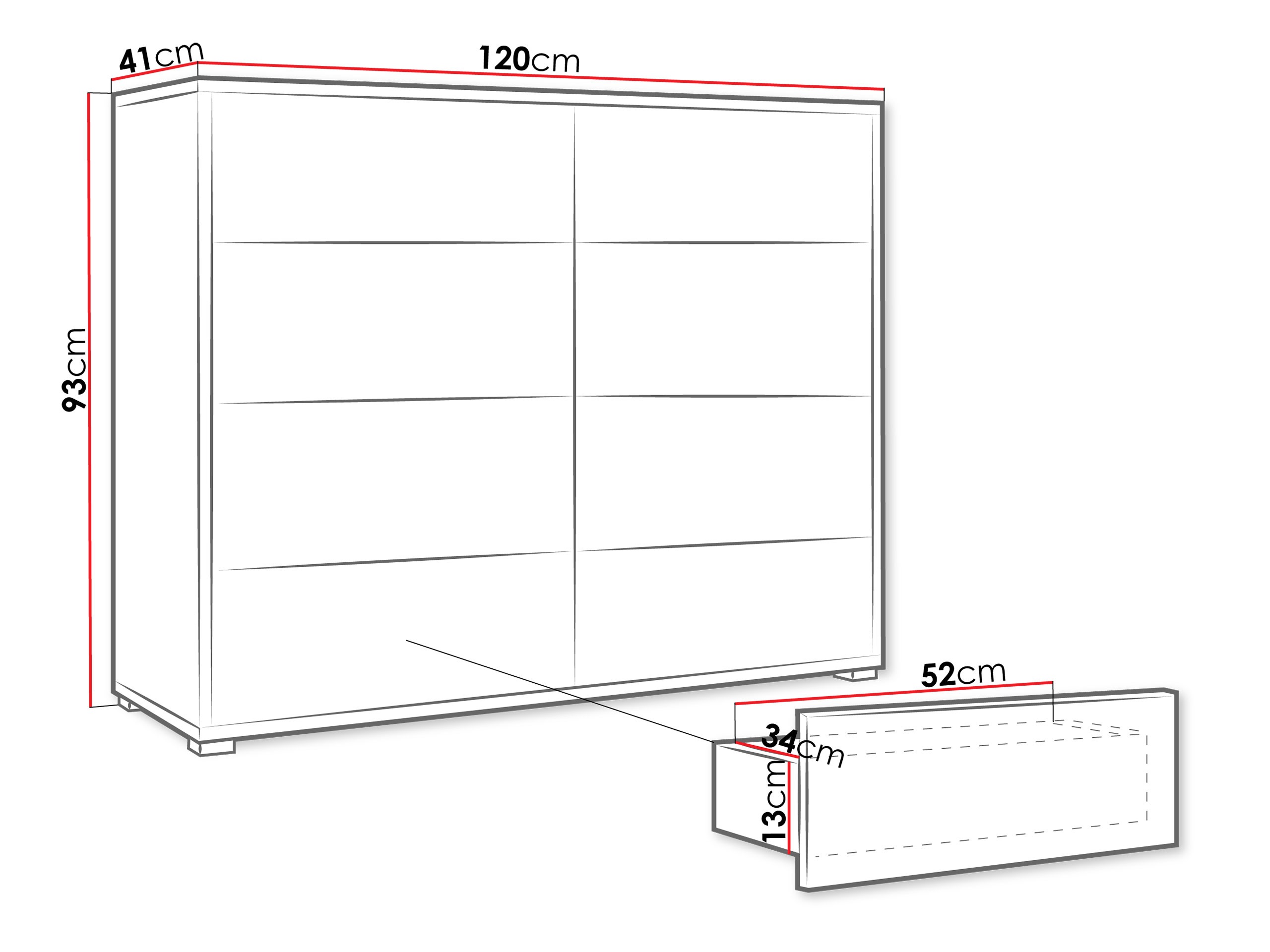 Komoda Comfivo Fersoe 104 (Hrast)