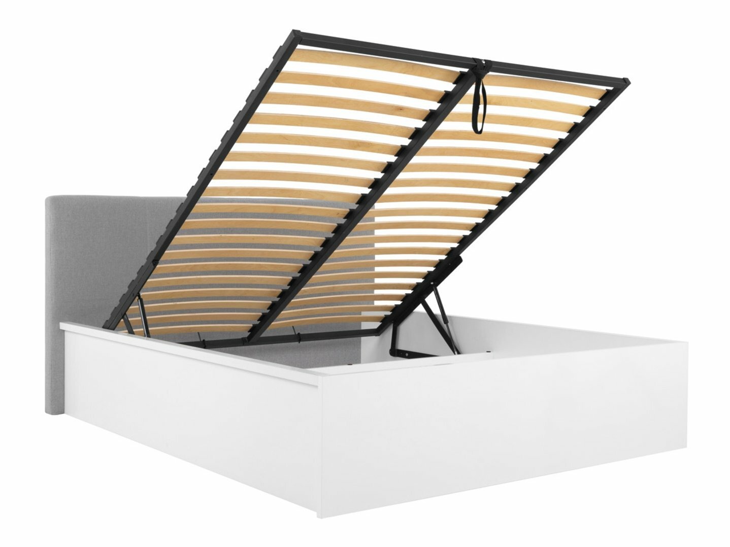 Krevet Livevaro 123 (Sjajno belo + Sivo)