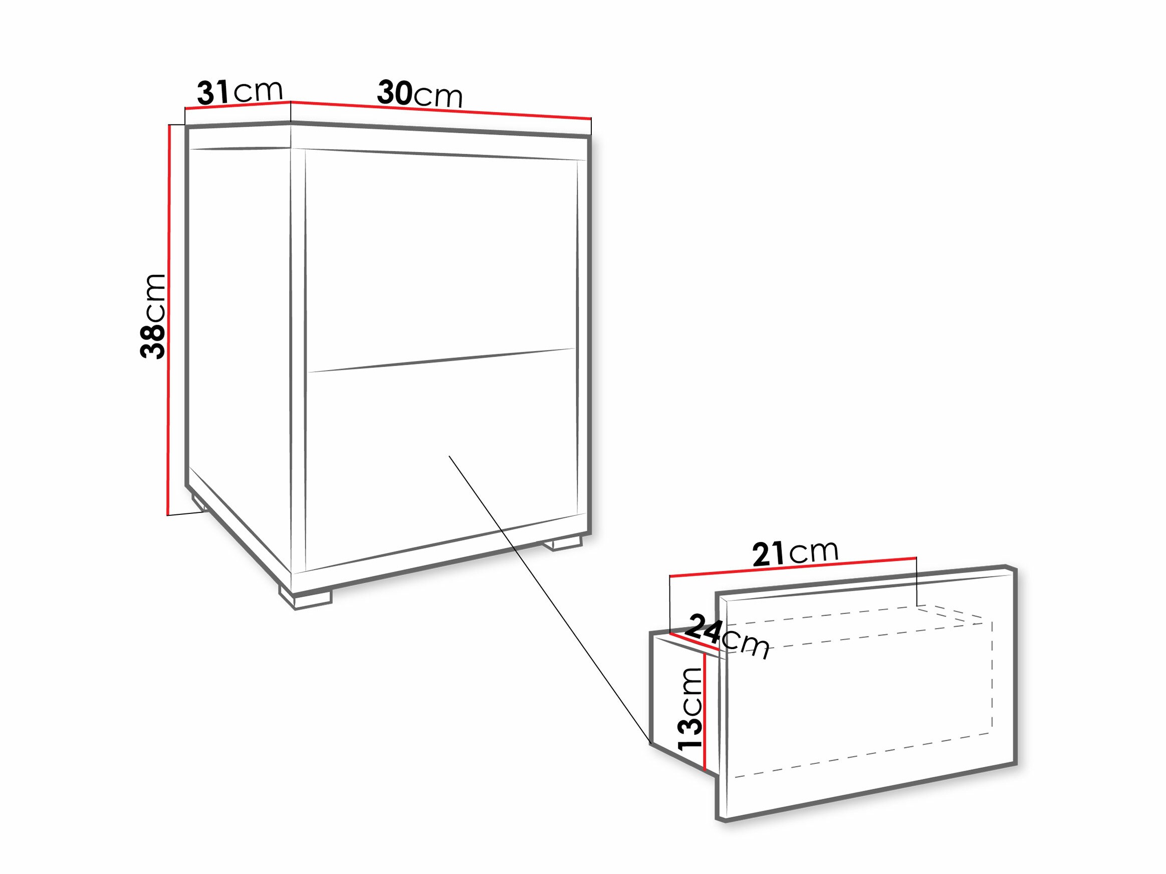 Noćni ormarić Comfivo Fersoe 106 (Kašmir)