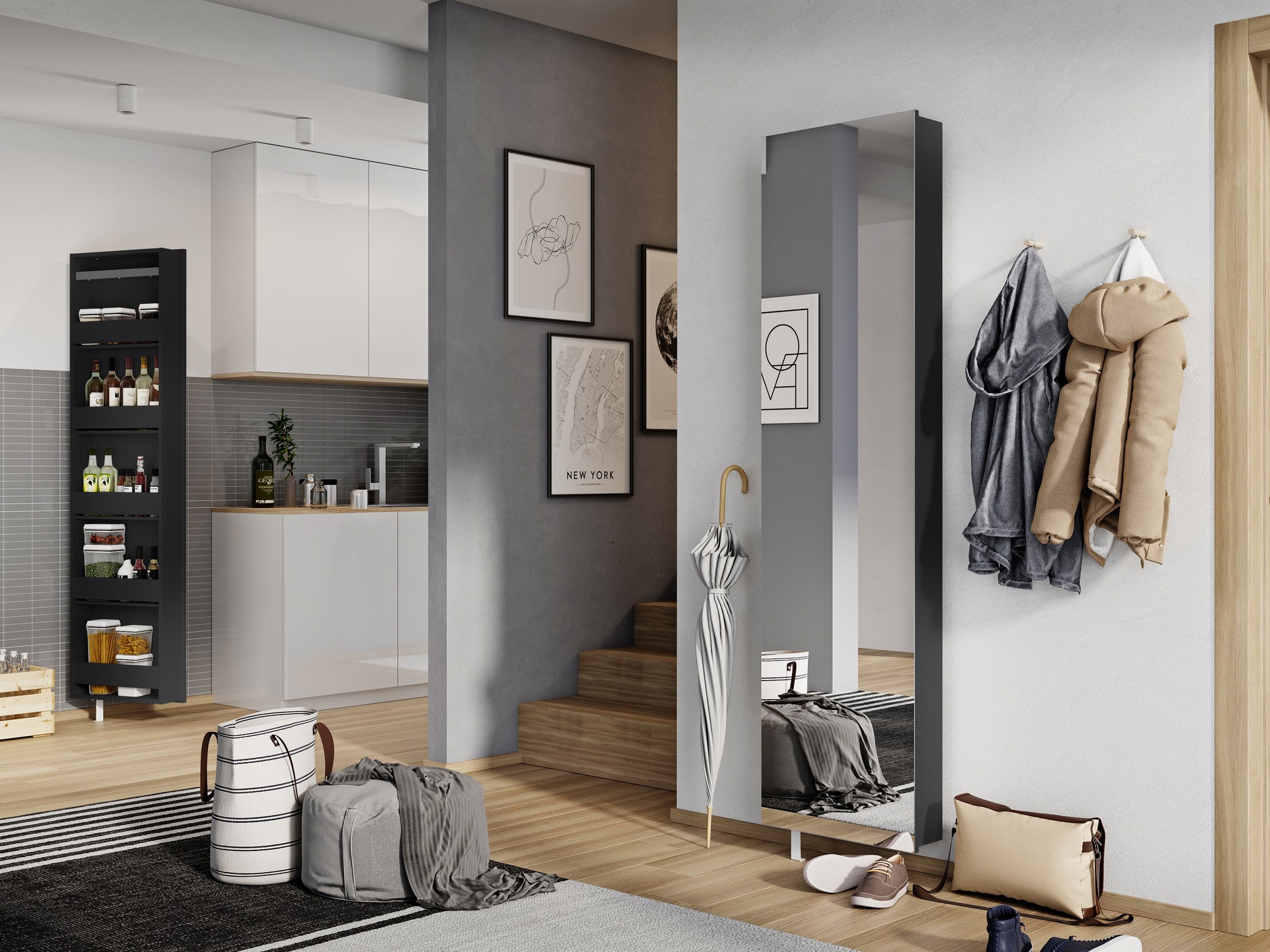 Polica za obuću Sacramento 119 (Antricit (ugalj))