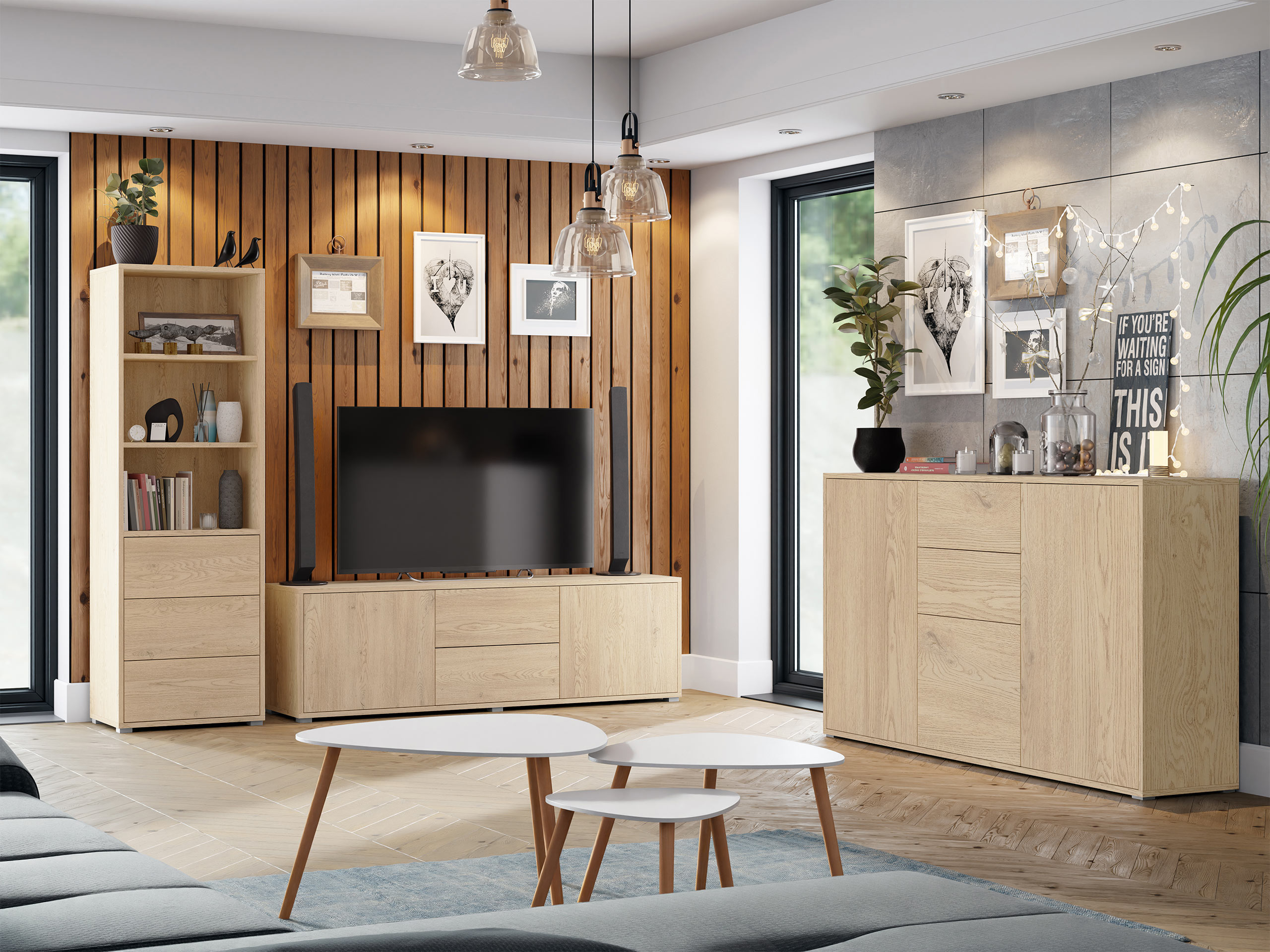 Set za dnevnu sobu Comfivo Fersoe 110 (Hrast)