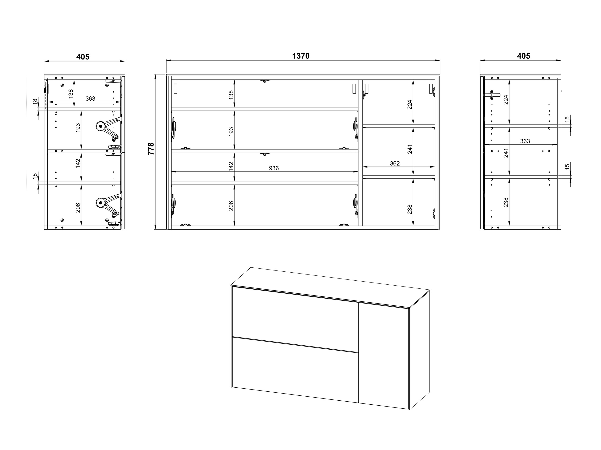 Set za hodnik Sacramento 519