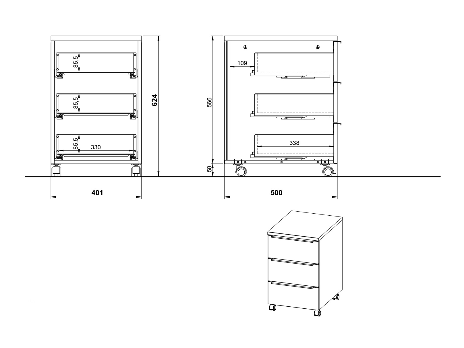 Set za kućnu kancelariju Elbcali 106