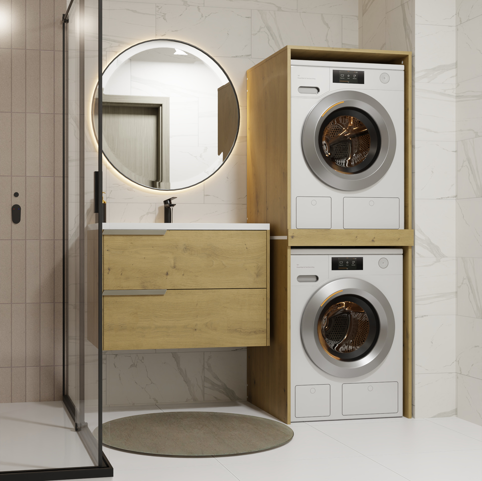 Polica za kupatilo Balelbo 108 (Zanatski hrast)