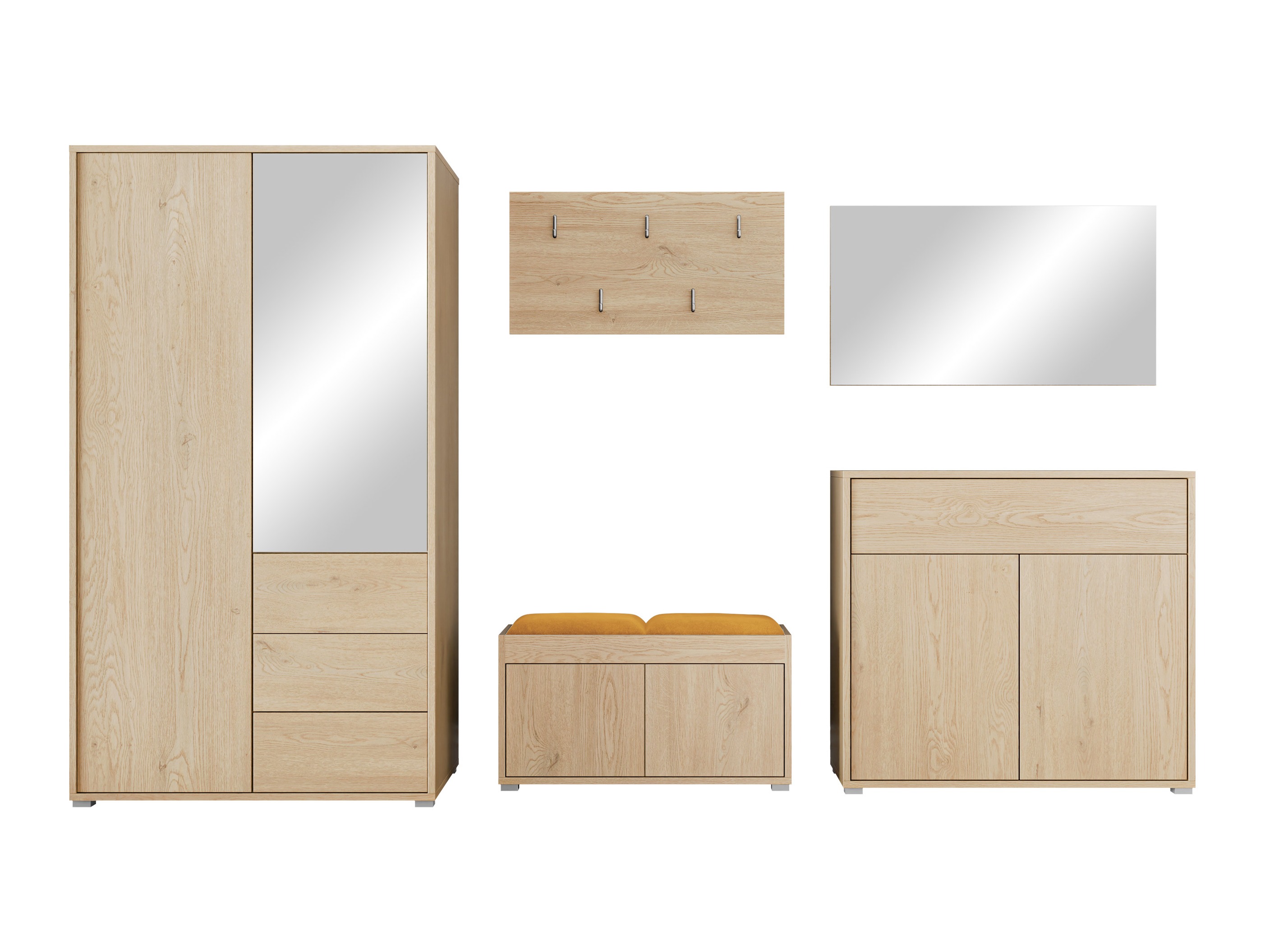 Set za hodnik Comfivo Fersoe 118 (Hrast)