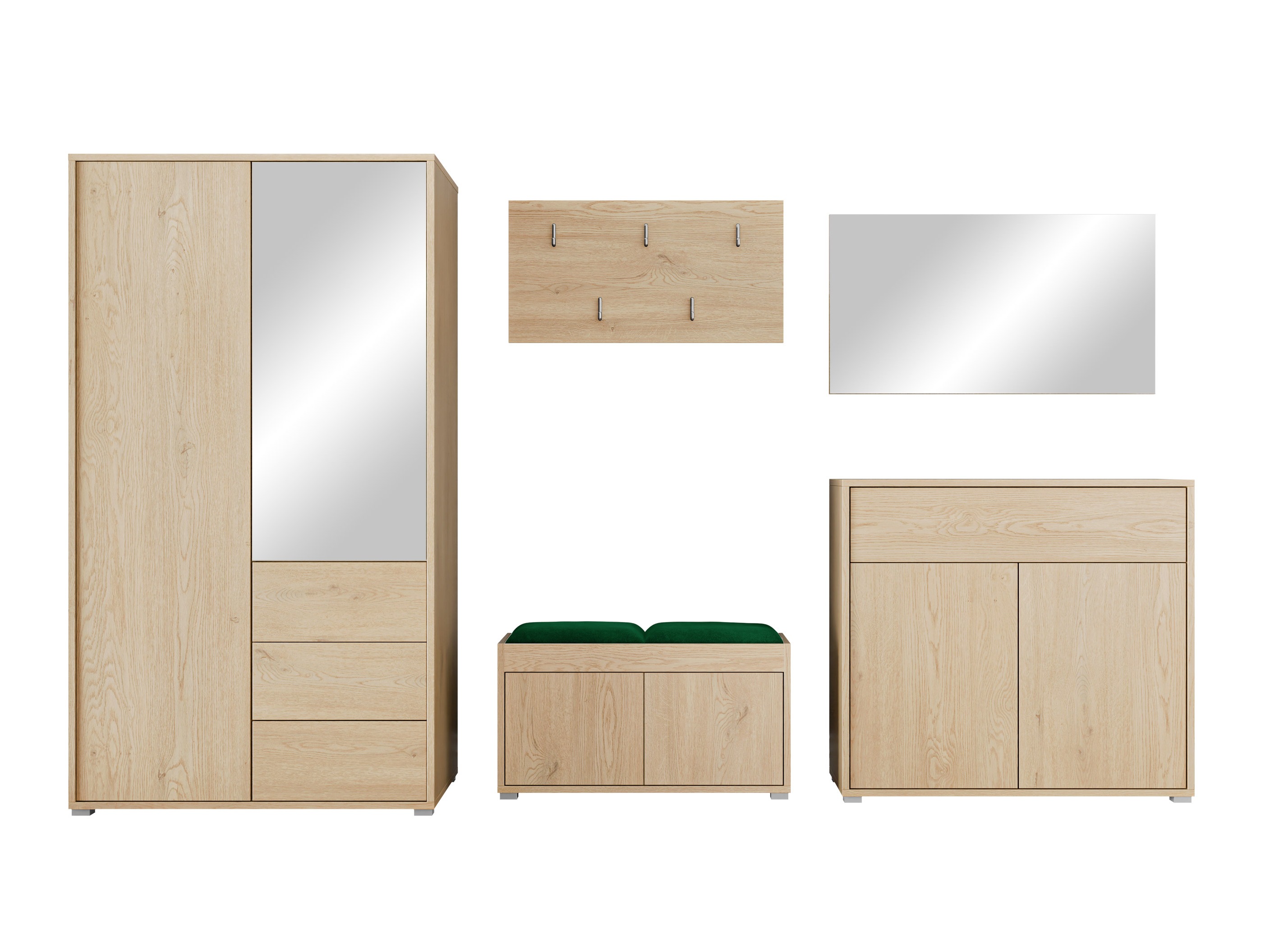 Set za hodnik Comfivo Fersoe 118 (Hrast)