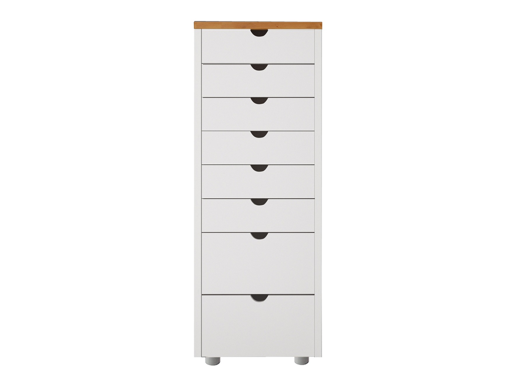 Komoda Denton 138 (Belo + Svetlo drvo)