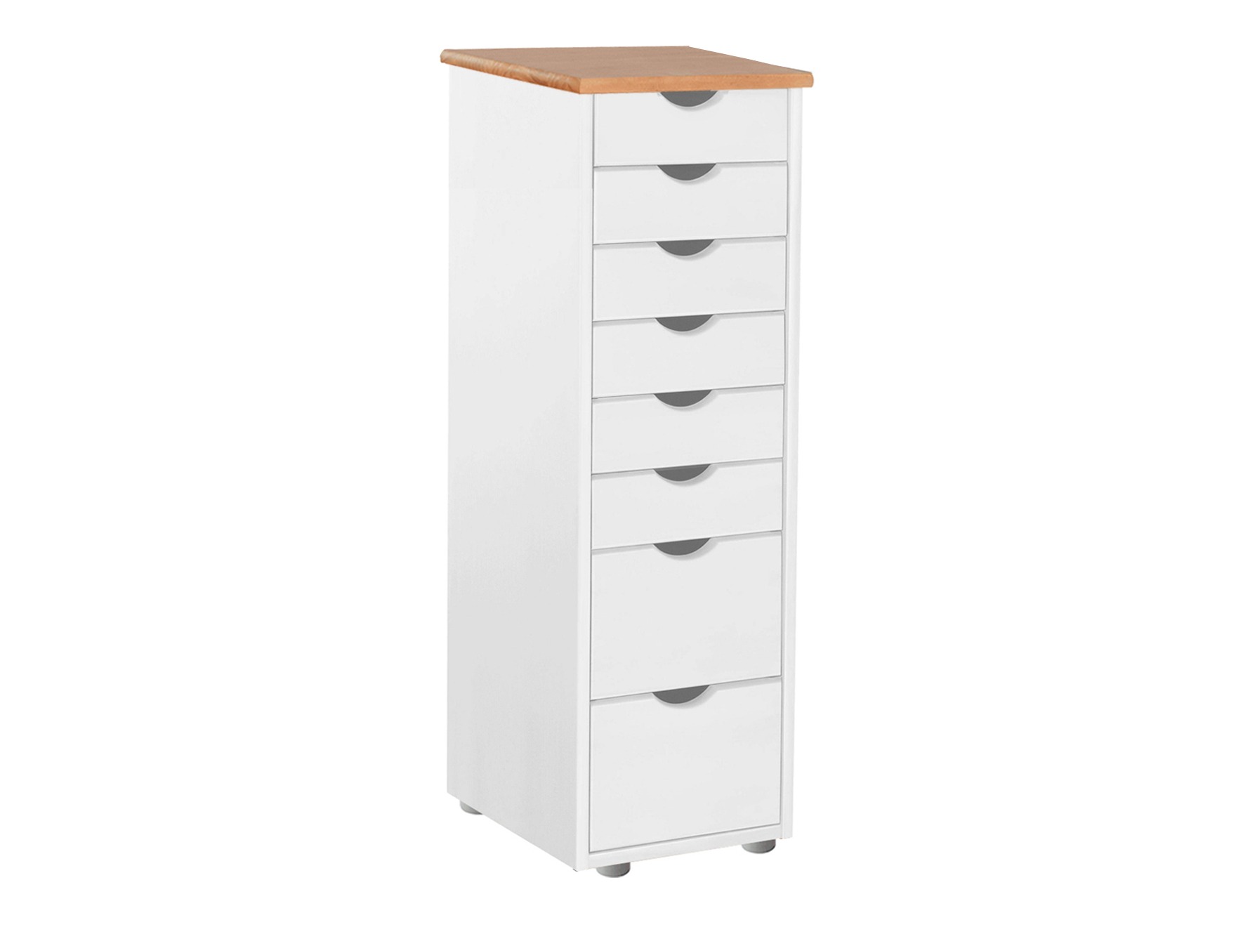 Komoda Denton 138 (Belo + Svetlo drvo)