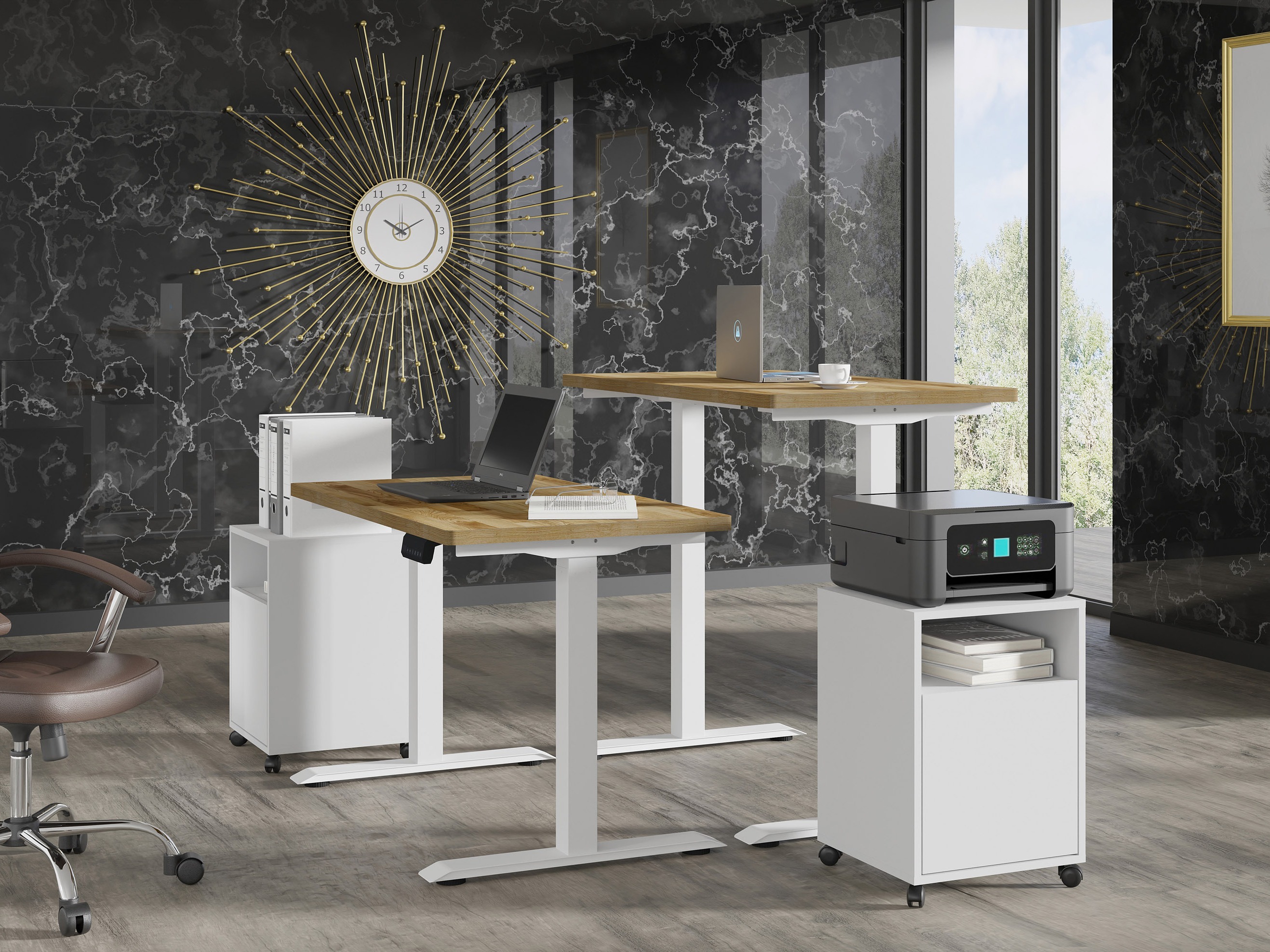 Sto sa podesivom visinom Buffalo 200 (Belo)