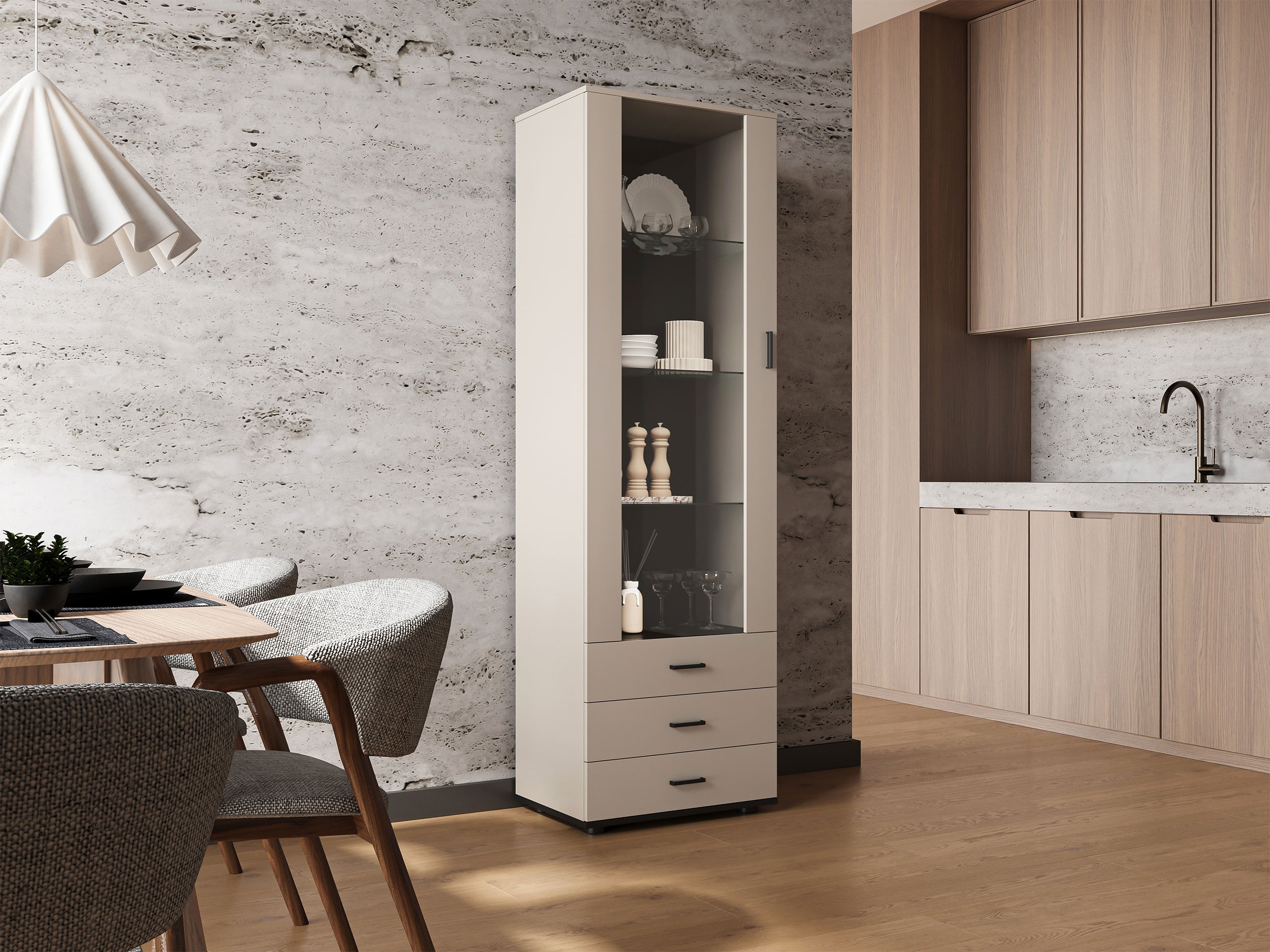 Polica Tornola 102 (Kašmir + Crno)