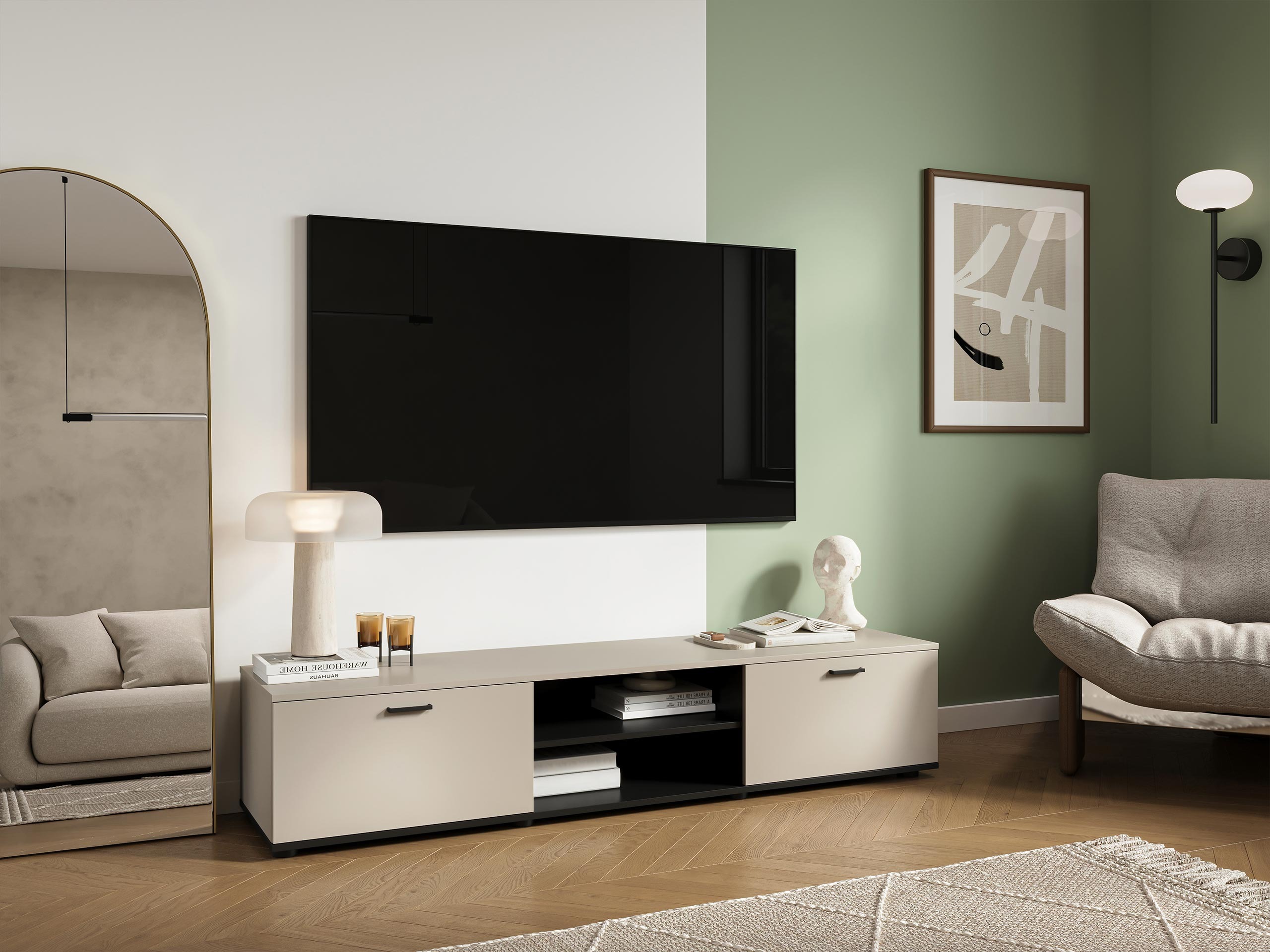 TV komoda Tornola 101 (Kašmir + Crno)