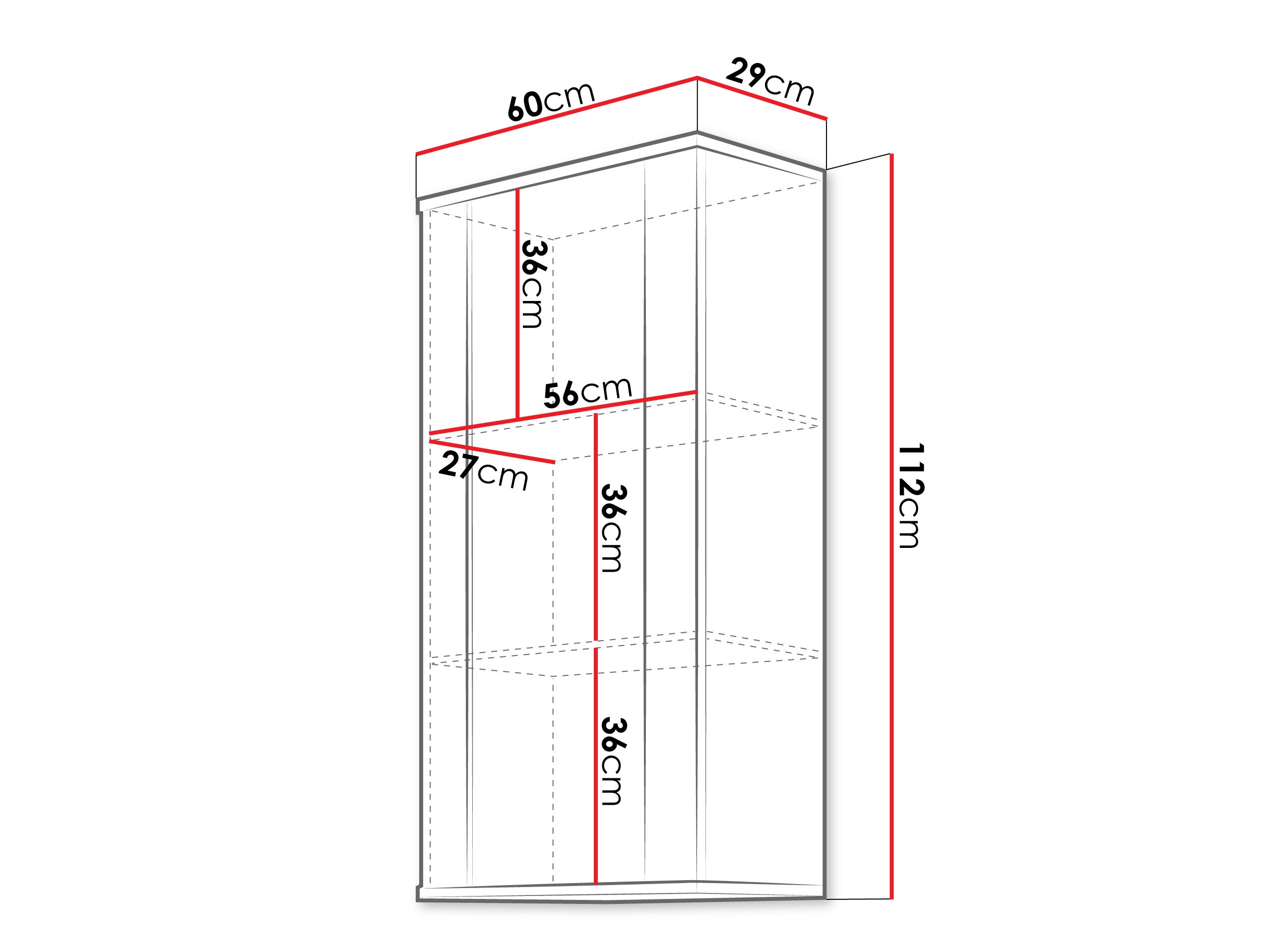 Zidni ormarić Tornola 103 (Kašmir + Hrast)