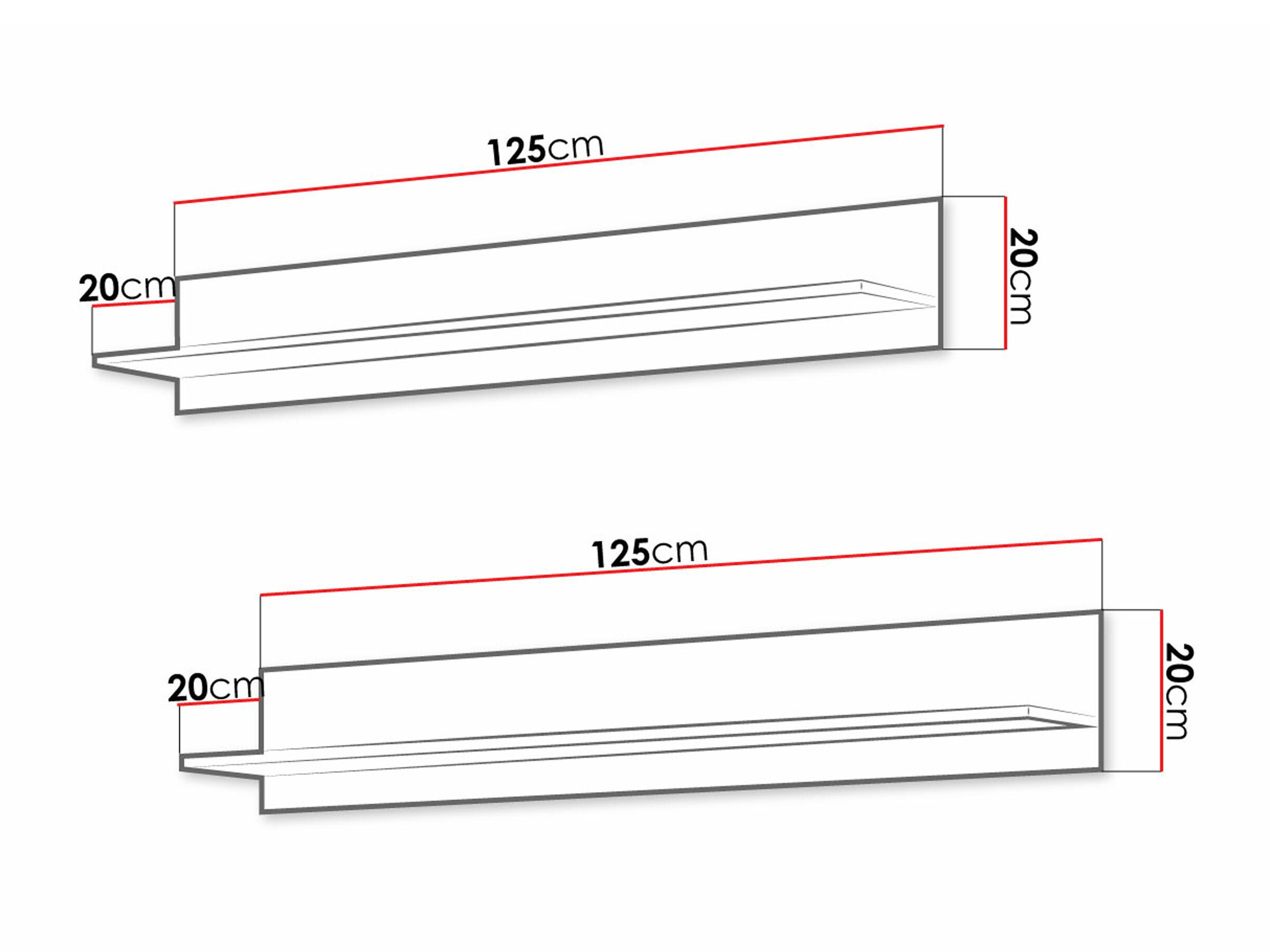 Zidni set polica Tornola 104 (Belo)