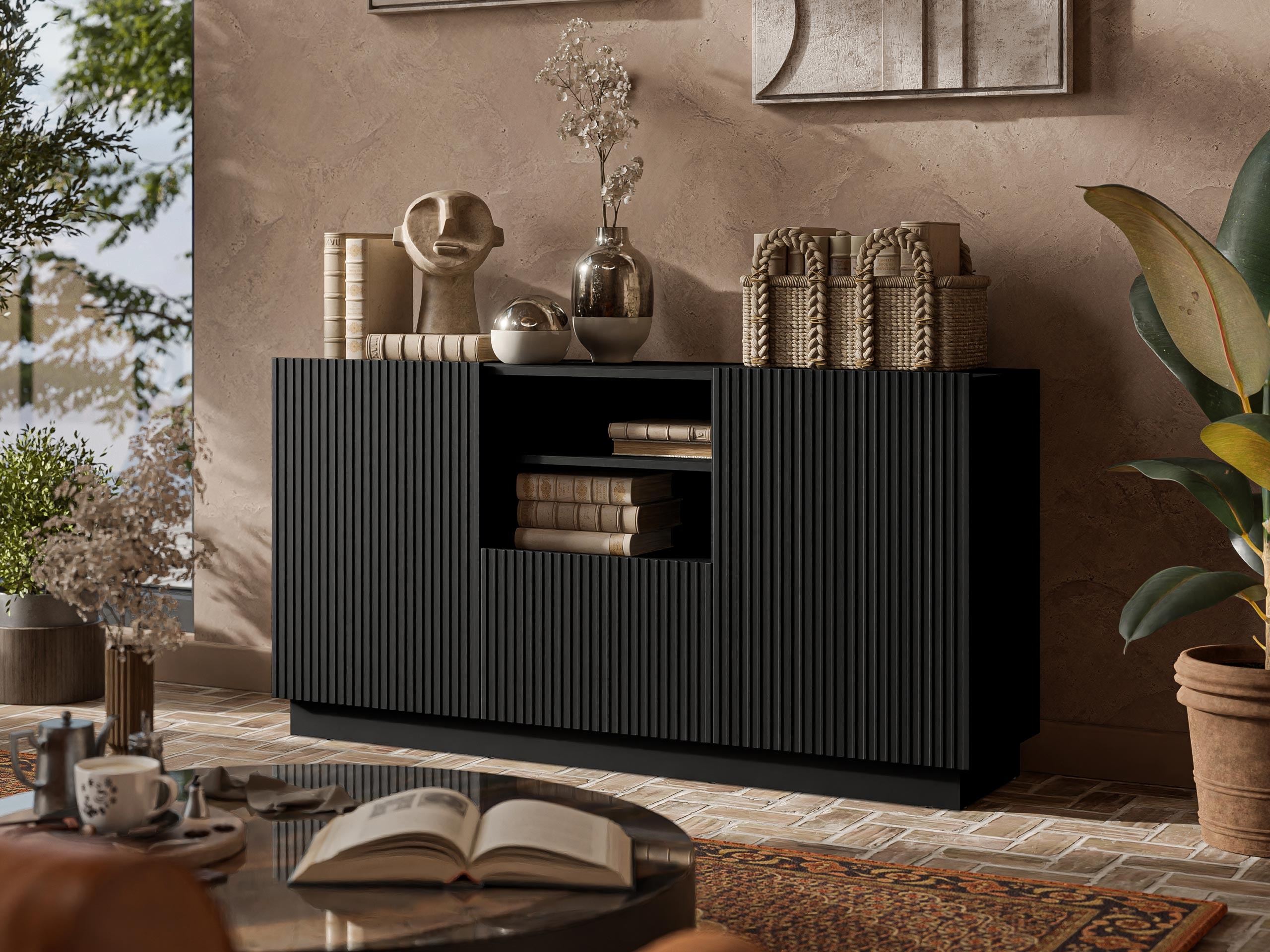 Komoda Lusonu 100 (Crno)