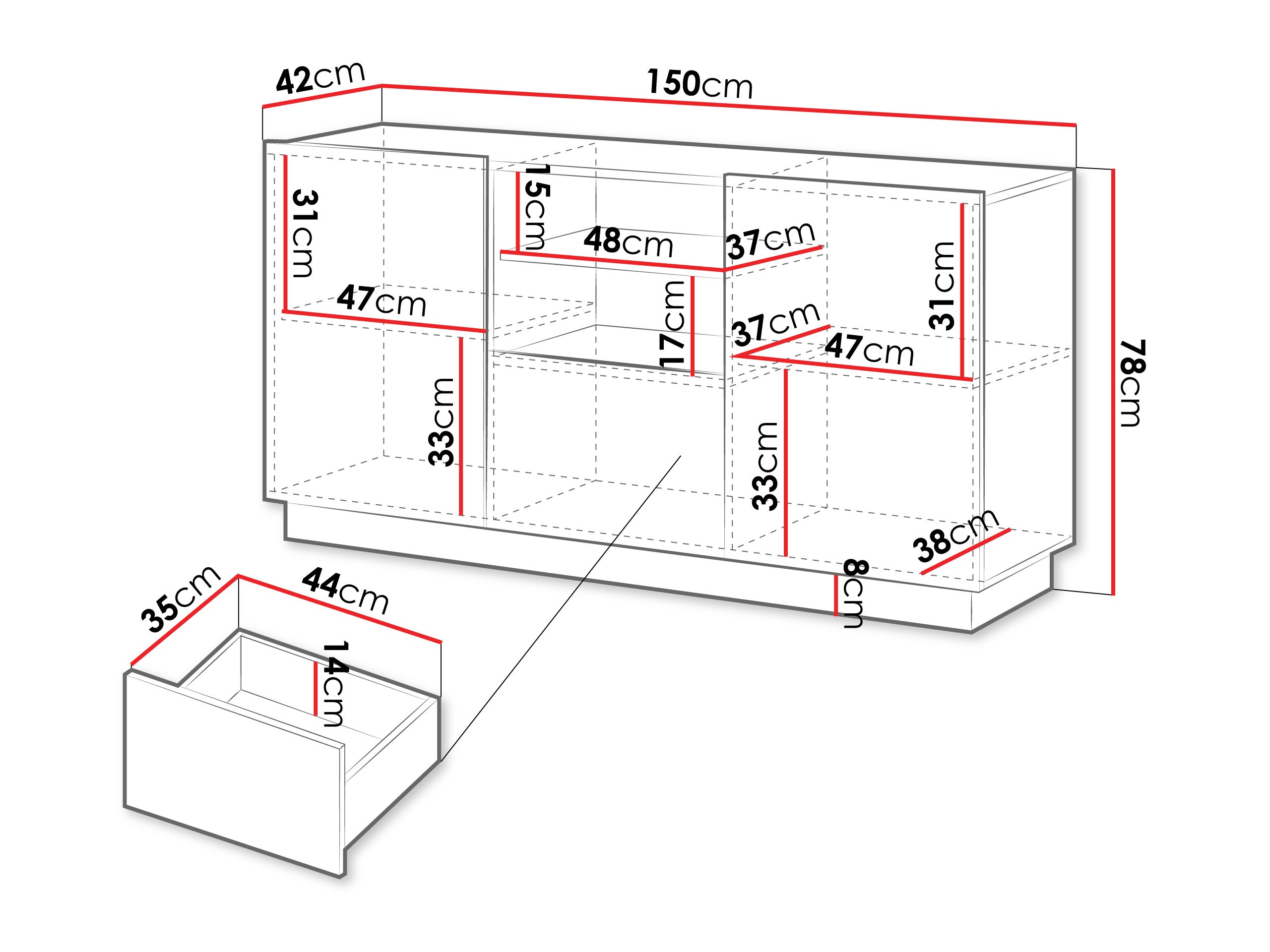 Komoda Lusonu 100 (Kašmir)