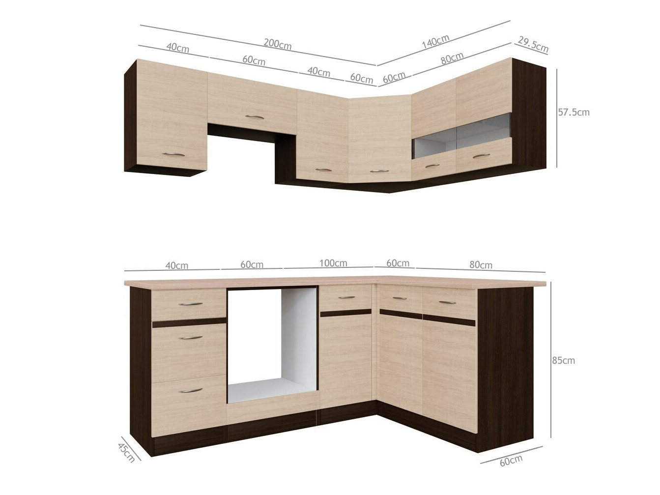 Modularni kuhinjski set Eli Light 115