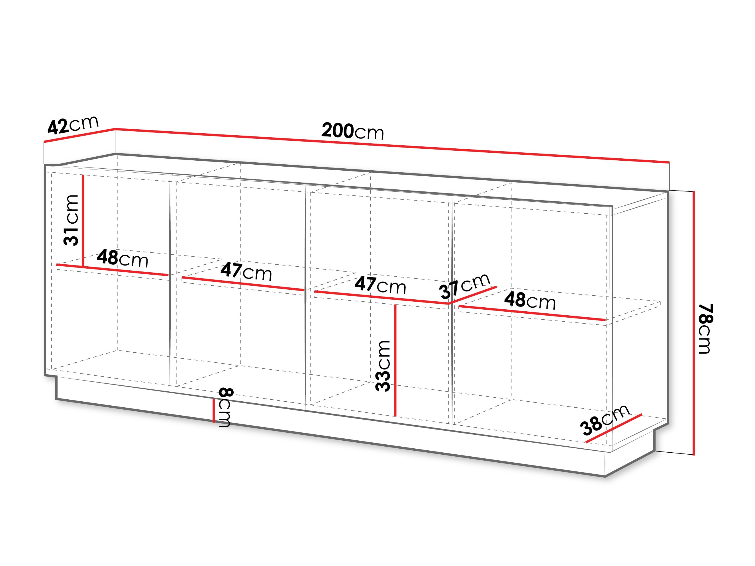 Ormarić Lusonu 101 (Belo)