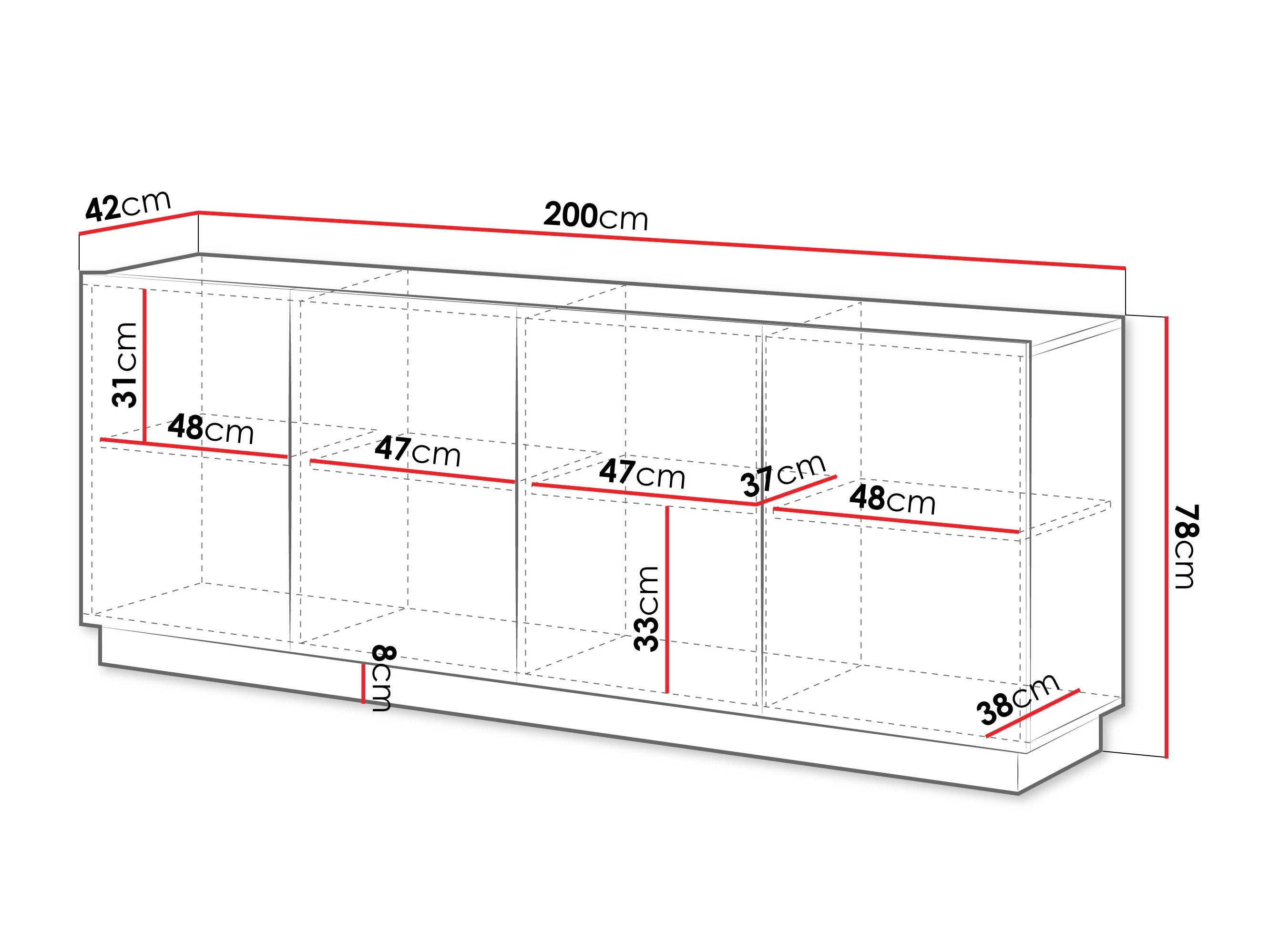 Ormarić Lusonu 101 (Crno)