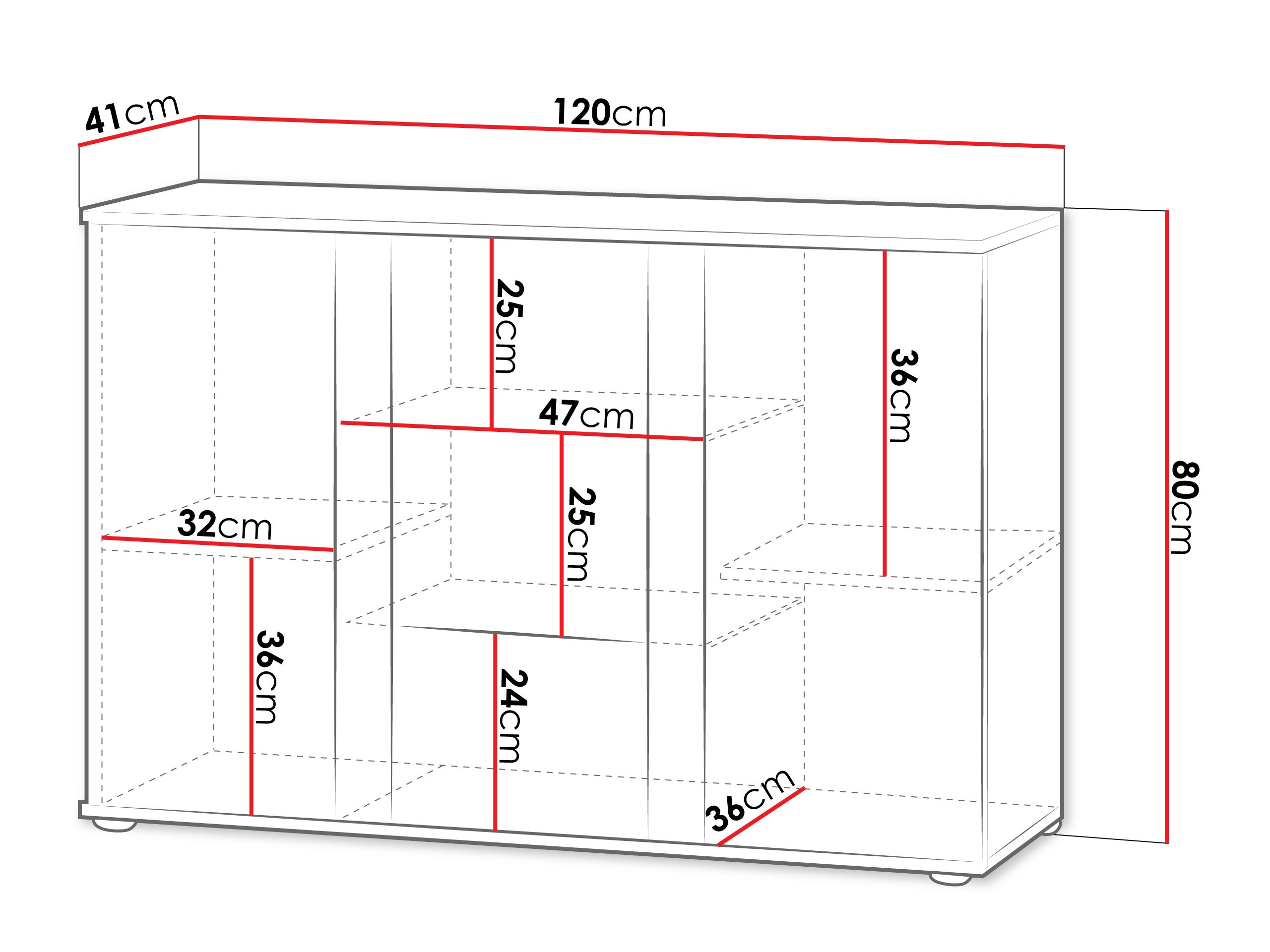 Ormarić Tornola 106 (Kašmir + Crno)